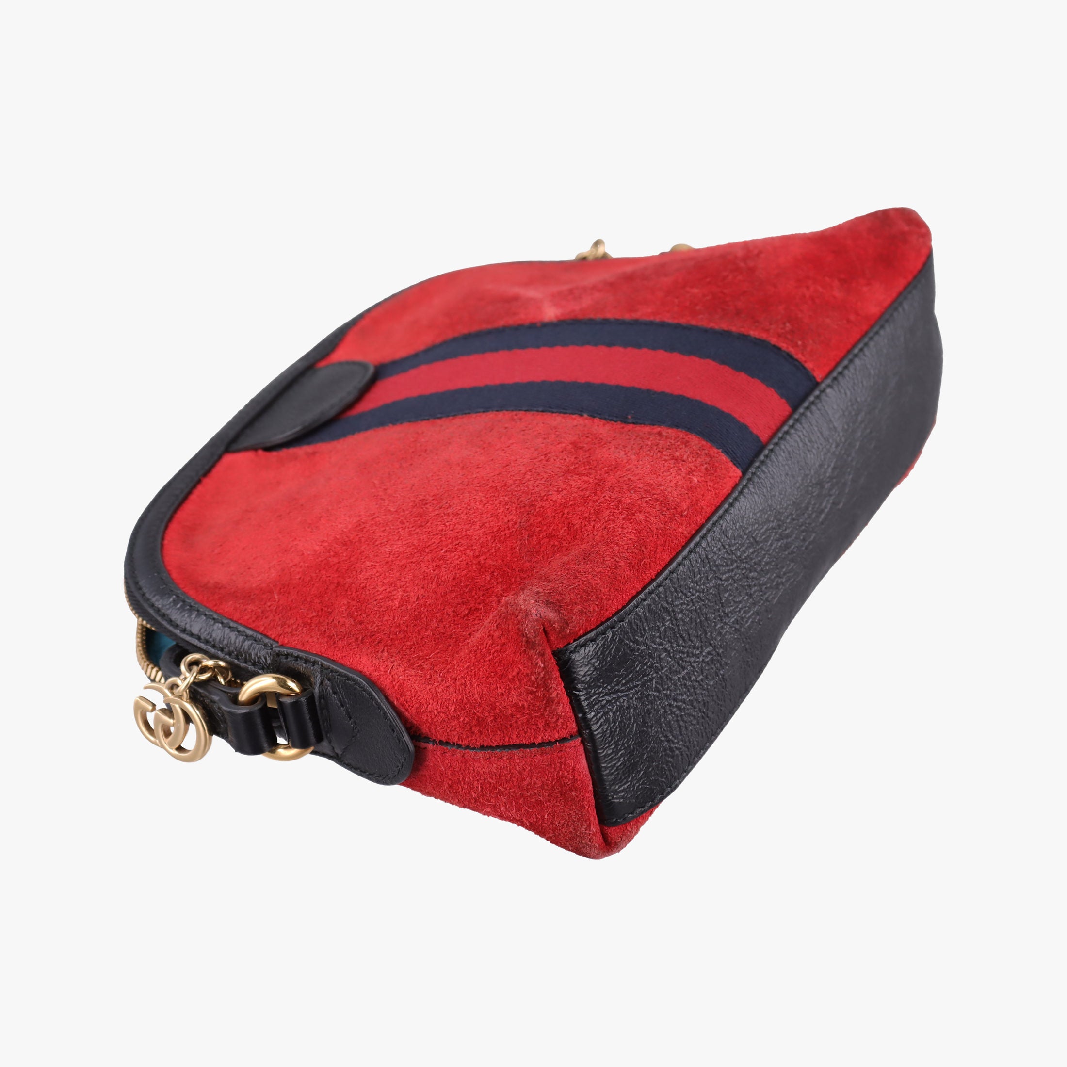 Ophidia Red×black Suede×leather 499621 H023568595オフィディア レッド×ブラック スエード×レザー 499621 H023568595