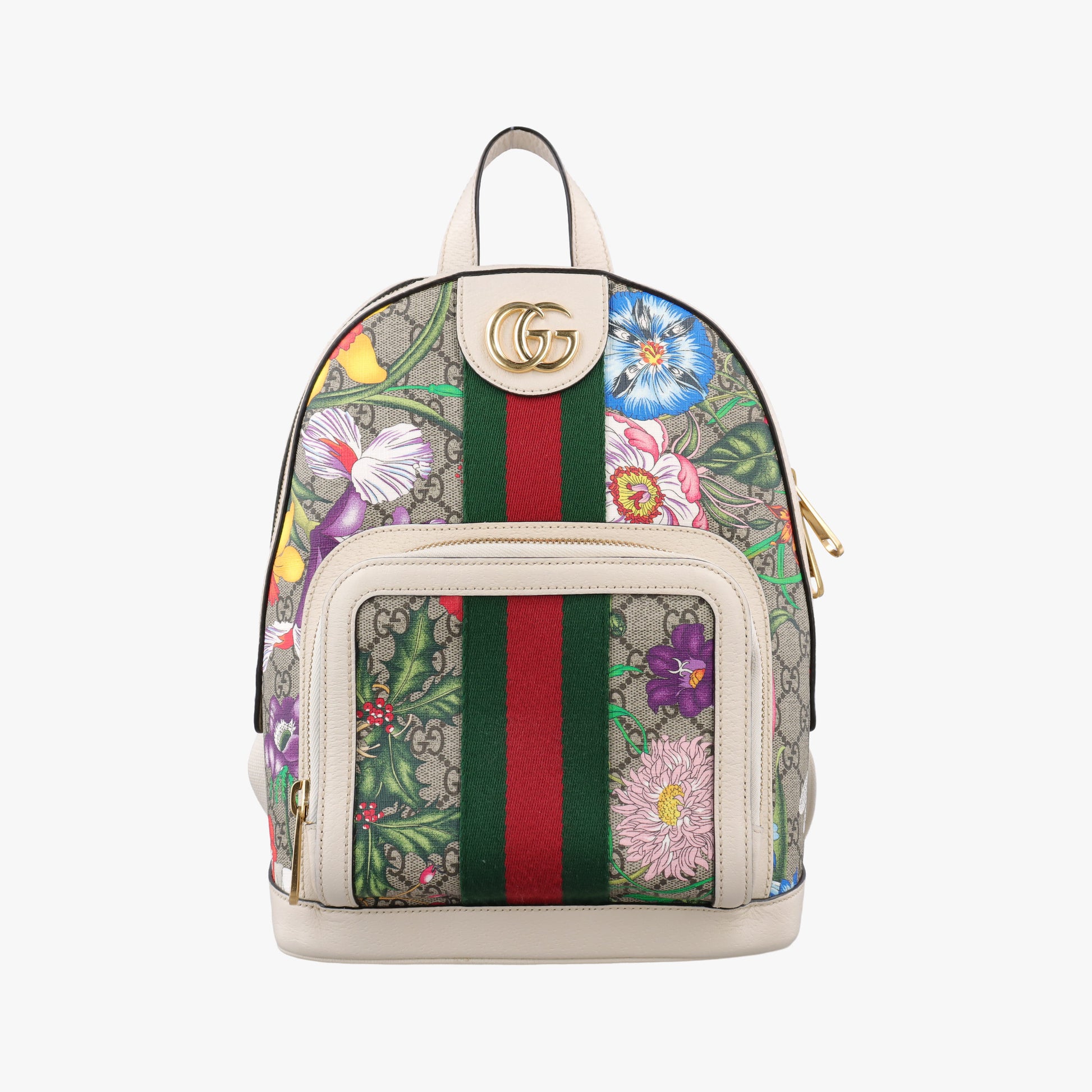 Ophidia Flora Multicolour PVC coated canvas×Leather 547965 A030283775オフィディア フローラ マルチカラー PVCコーティングキャンバス×レザー 547965 A030283775