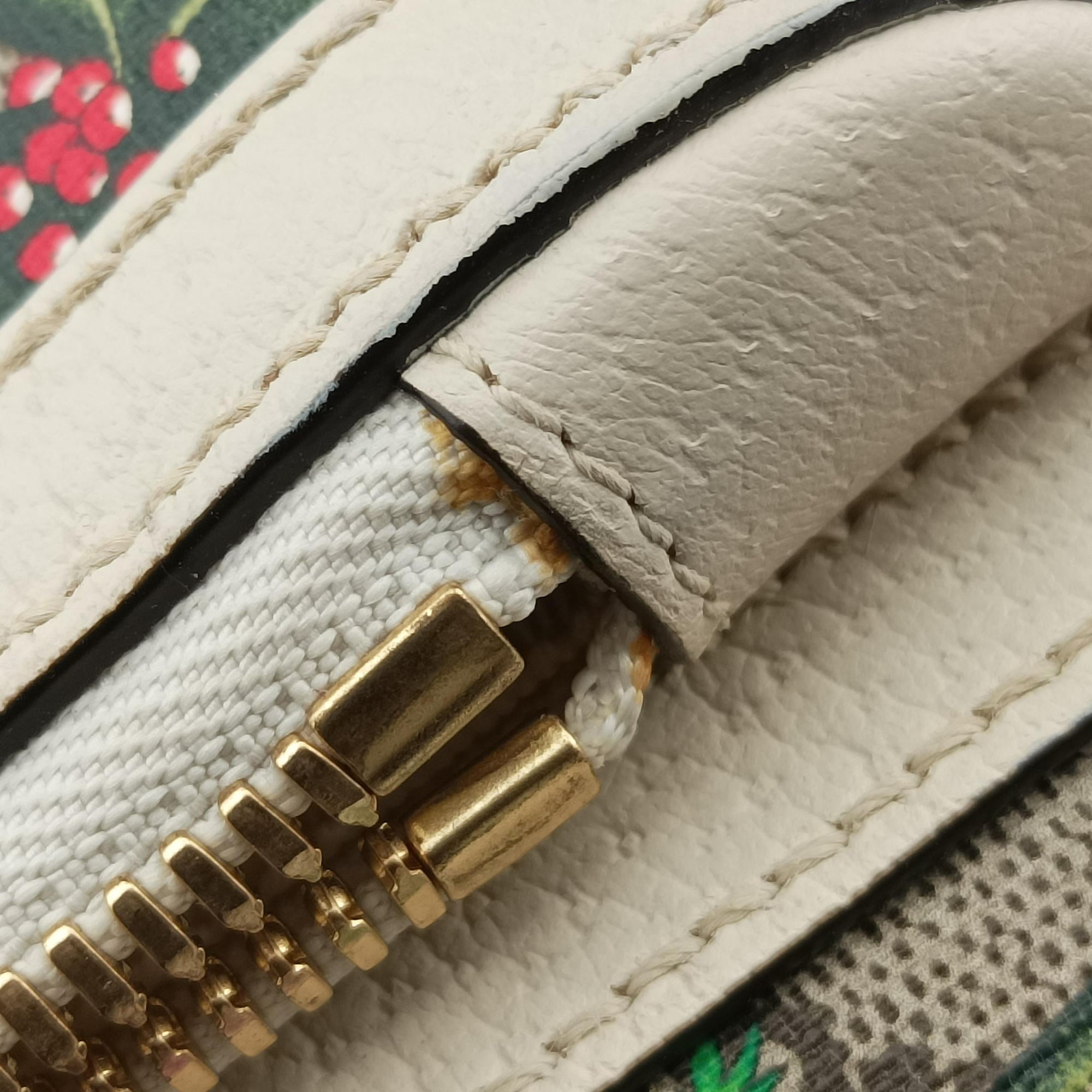 Ophidia Flora Multicolour PVC coated canvas×Leather 547965 A030283775オフィディア フローラ マルチカラー PVCコーティングキャンバス×レザー 547965 A030283775