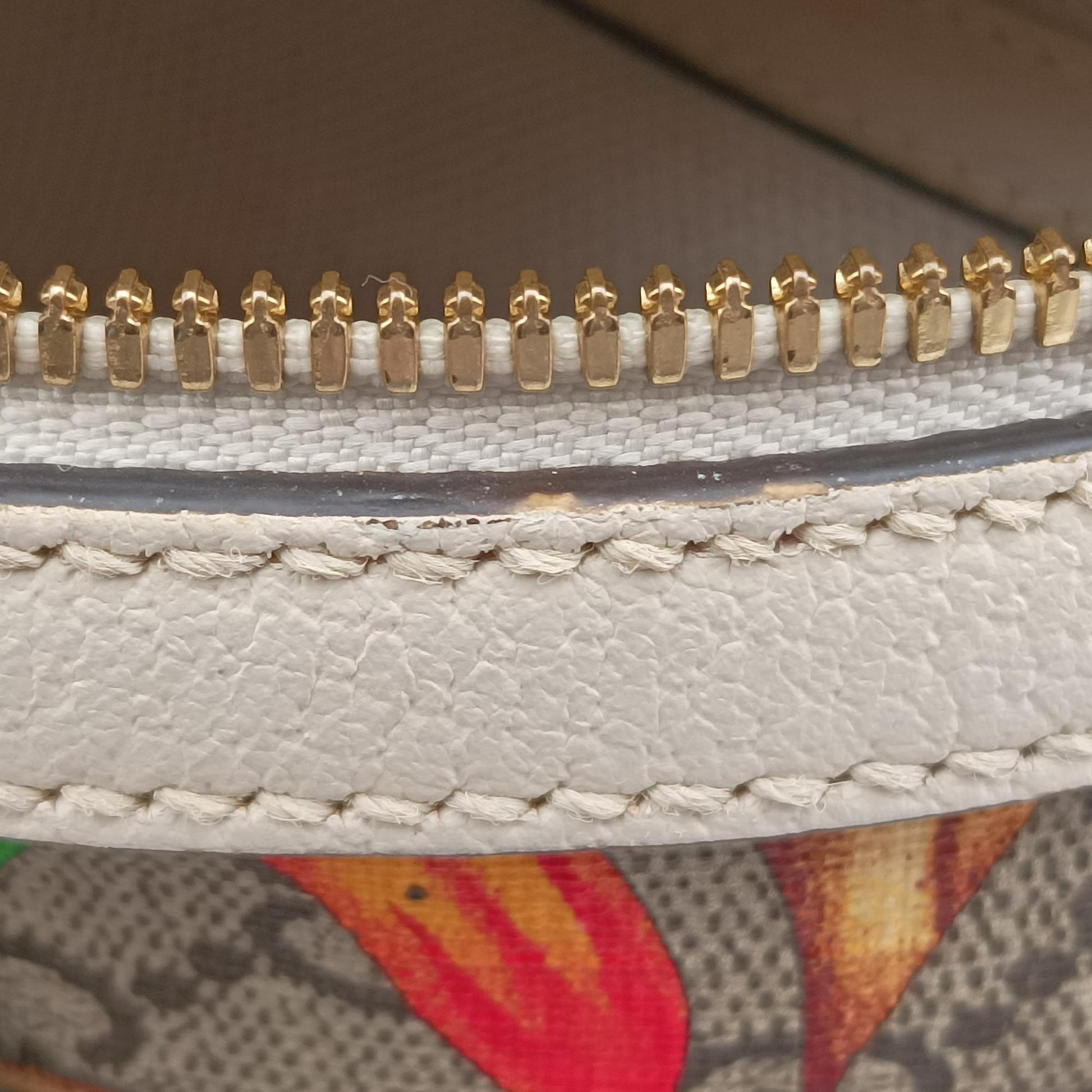 Ophidia Flora Multicolour PVC coated canvas×Leather 547965 A030283775オフィディア フローラ マルチカラー PVCコーティングキャンバス×レザー 547965 A030283775