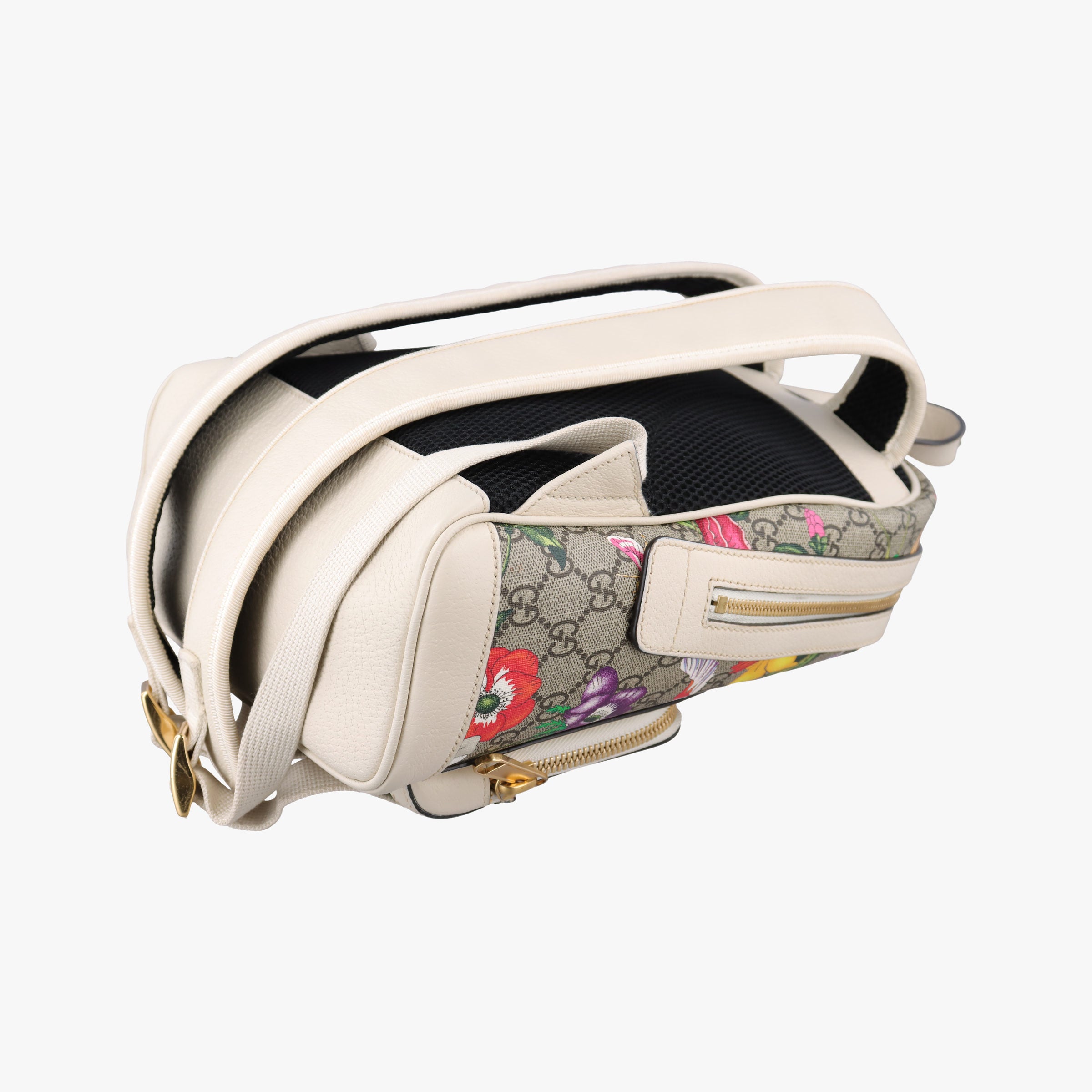 Ophidia Flora Multicolour PVC coated canvas×Leather 547965 A030283775オフィディア フローラ マルチカラー PVCコーティングキャンバス×レザー 547965 A030283775