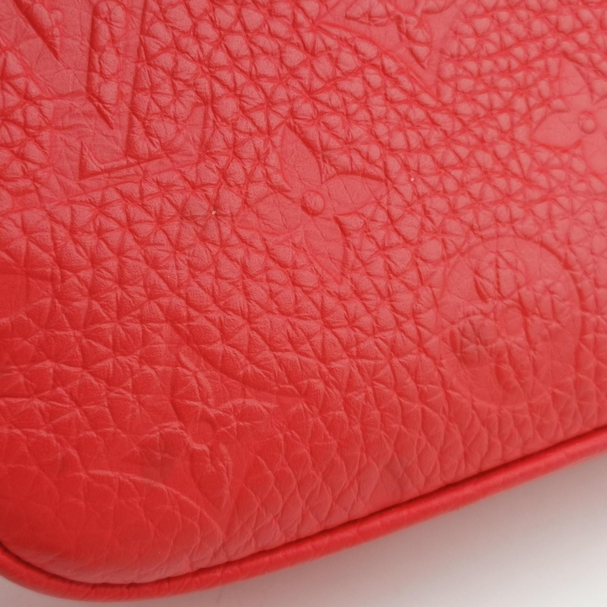 Pochette Volga Red Monogram Empreinte M53555 SP5118ポシェット ヴォルガ レッド モノグラム アンプラント M53555 SP5118