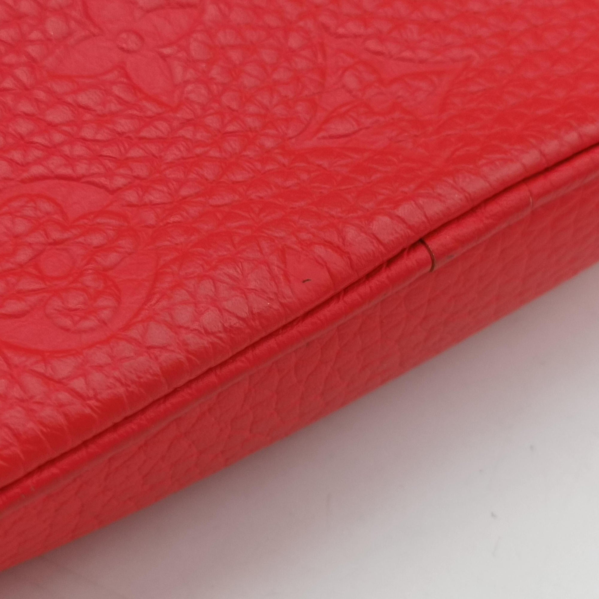 Pochette Volga Red Monogram Empreinte M53555 SP5118ポシェット ヴォルガ レッド モノグラム アンプラント M53555 SP5118