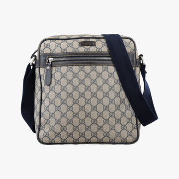 GG Supreme Messenger Beige × Navy PVC coated canvas×leather 201448 B7980659GGスプリーム メッセンジャー ベージュ×ネイビー PVCコーティングキャンバス×レザー 201448 B7980659