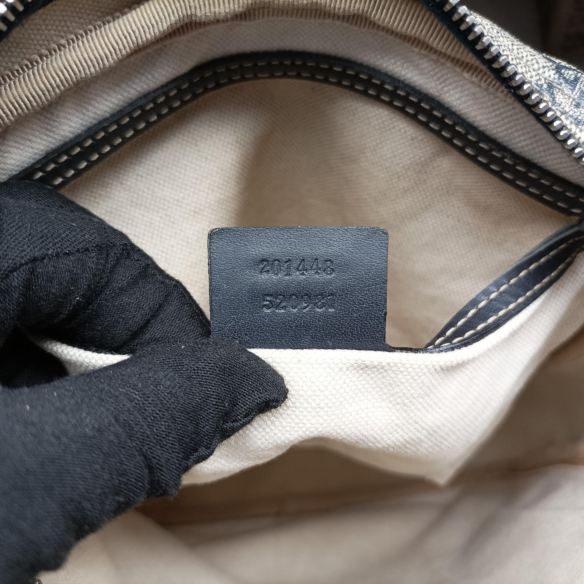 GG Supreme Messenger Beige × Navy PVC coated canvas×leather 201448 B7980659GGスプリーム メッセンジャー ベージュ×ネイビー PVCコーティングキャンバス×レザー 201448 B7980659