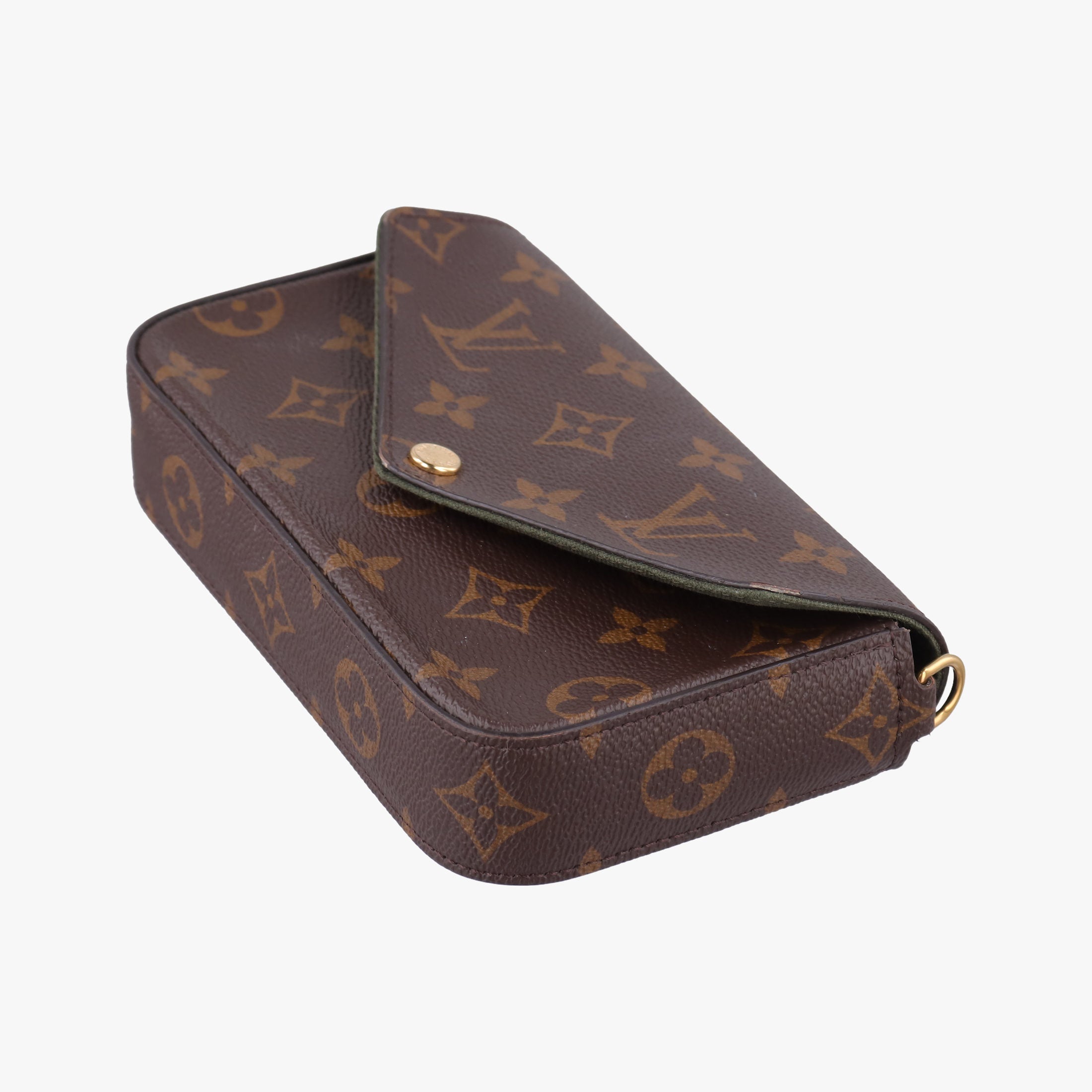 Multi Pochette FeLICIE Brown×KHAKI Monogram Canvas M80091 FH0241ミュルティ ポシェット フェリシー モノグラム/ブラウン×カーキ モノグラムキャンバス M80091 FH0241