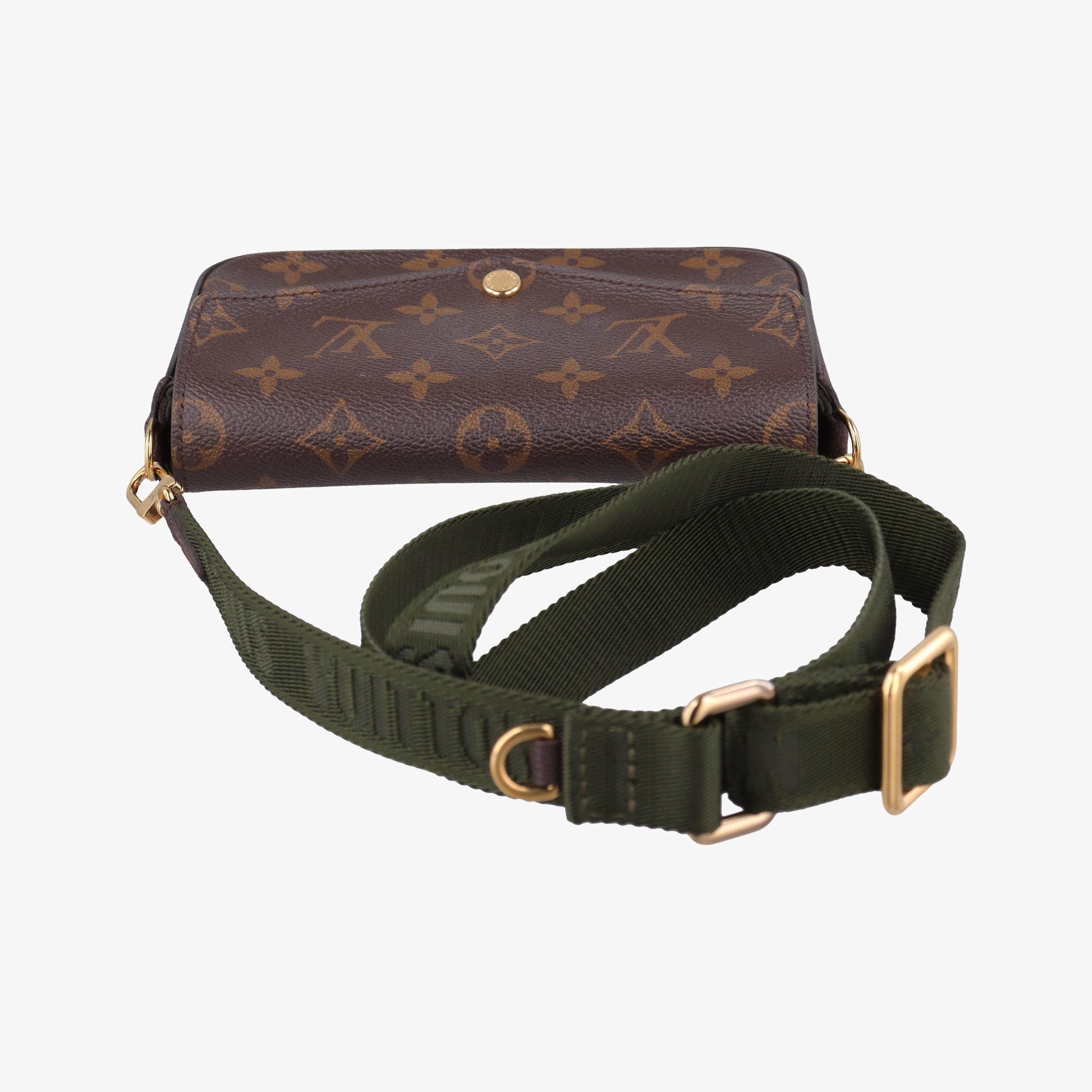 Multi Pochette FeLICIE Brown×KHAKI Monogram Canvas M80091 FH0241ミュルティ ポシェット フェリシー モノグラム/ブラウン×カーキ モノグラムキャンバス M80091 FH0241
