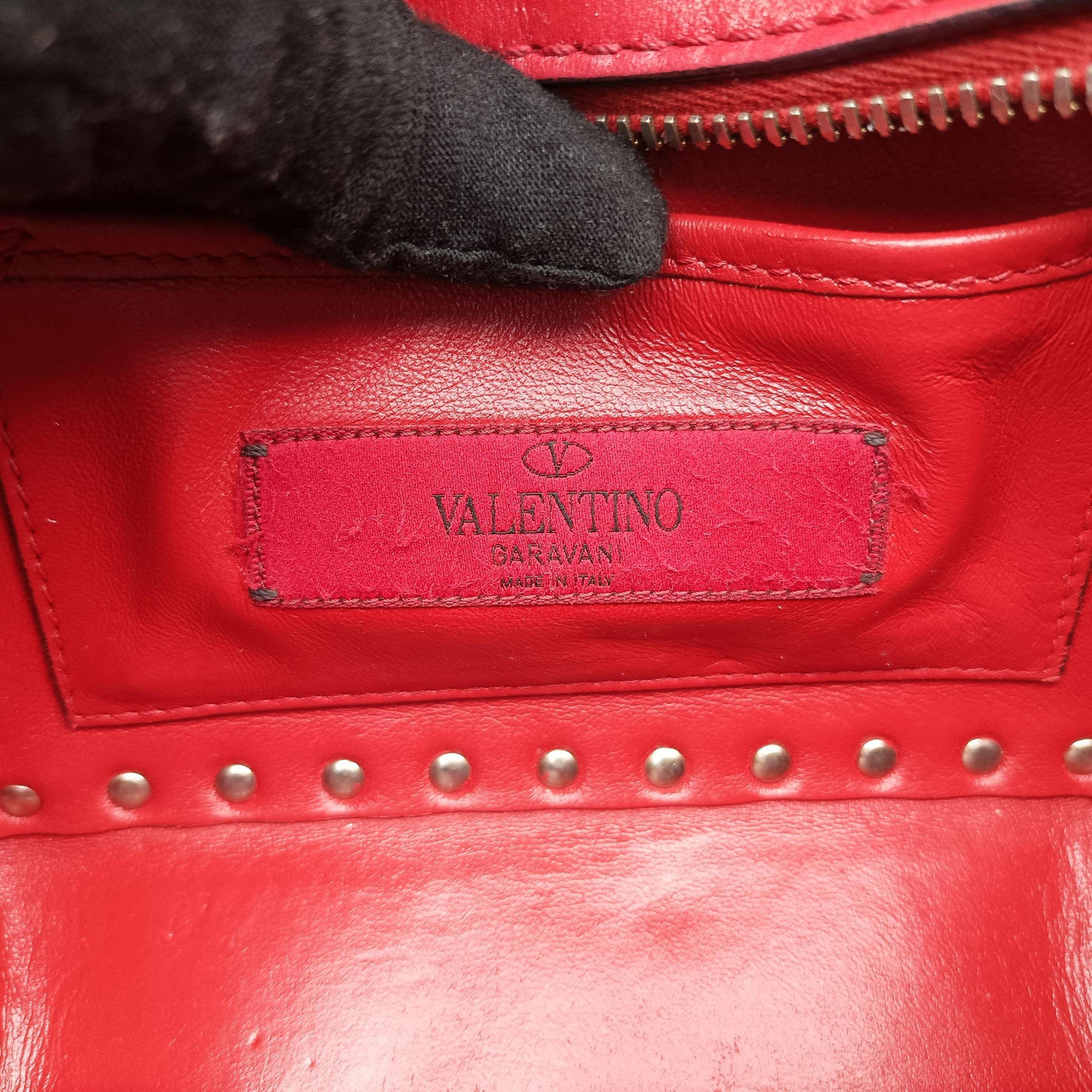 Rockstud Red Leather Lot number unknownロックスタッズ レッド レザー 製番不明