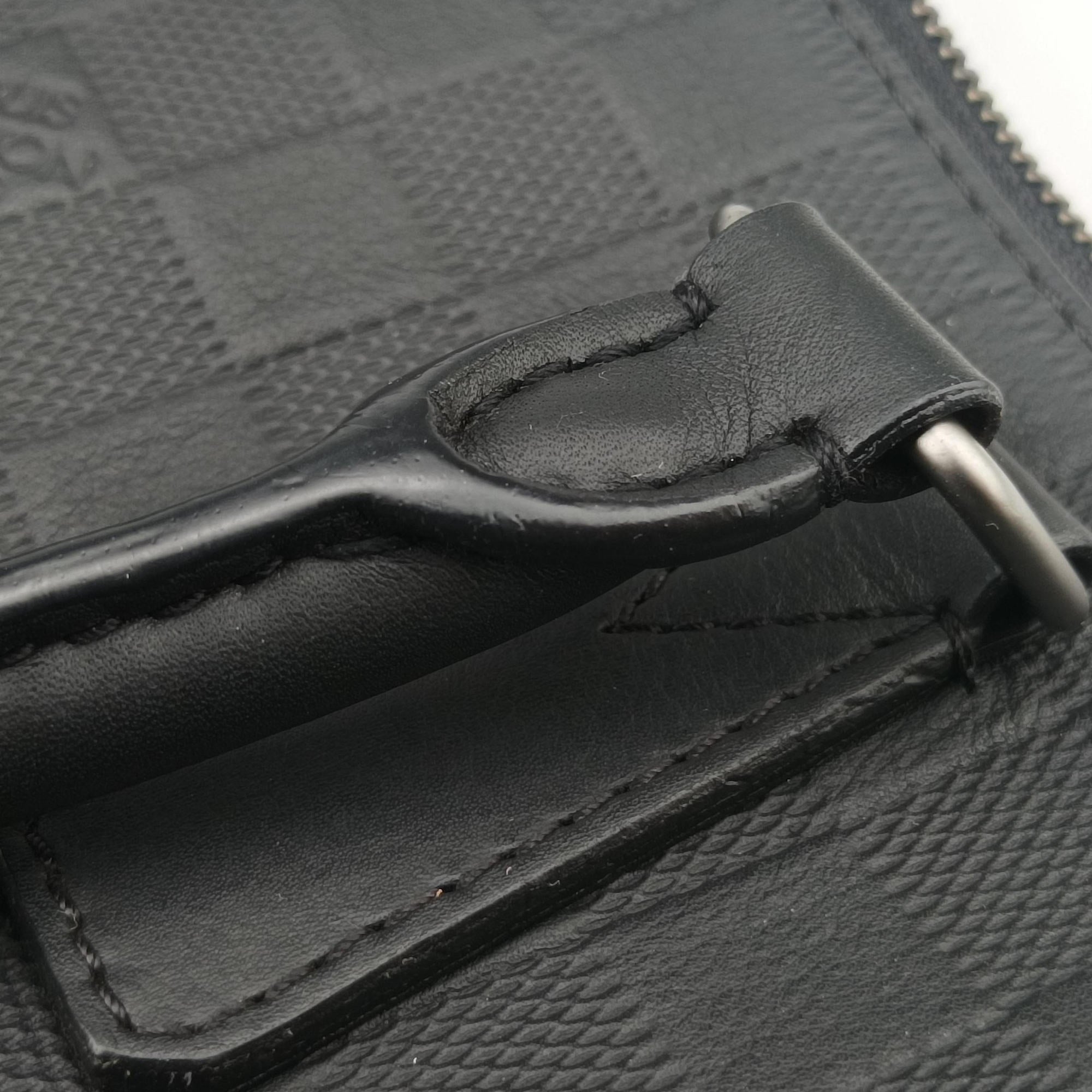 Porte Documents Jour Noir Damier Graphite N48224 CA4193ポルトドキュマン ジュール ノワール ダミエ グラフィット N48224 CA4193