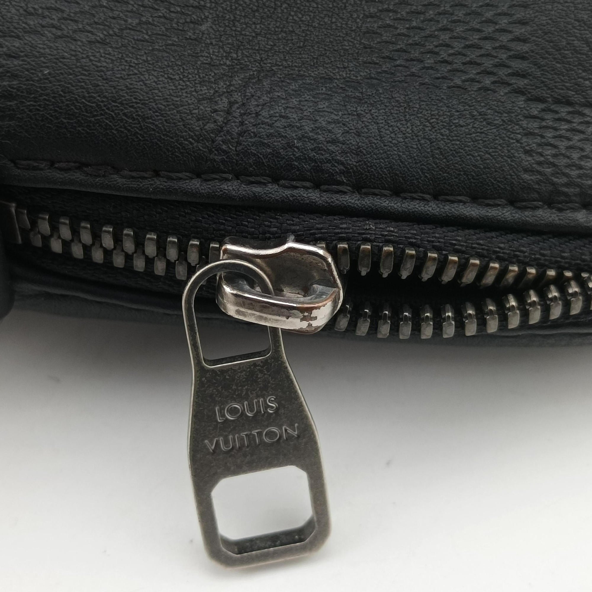 Porte Documents Jour Noir Damier Graphite N48224 CA4193ポルトドキュマン ジュール ノワール ダミエ グラフィット N48224 CA4193