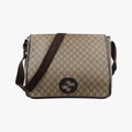 messenger Beige × brown GG canvas×Leather 222291 H5252109メッセンジャー ベージュ × ブラウン GGキャンバス×レザー 222291 H5252109