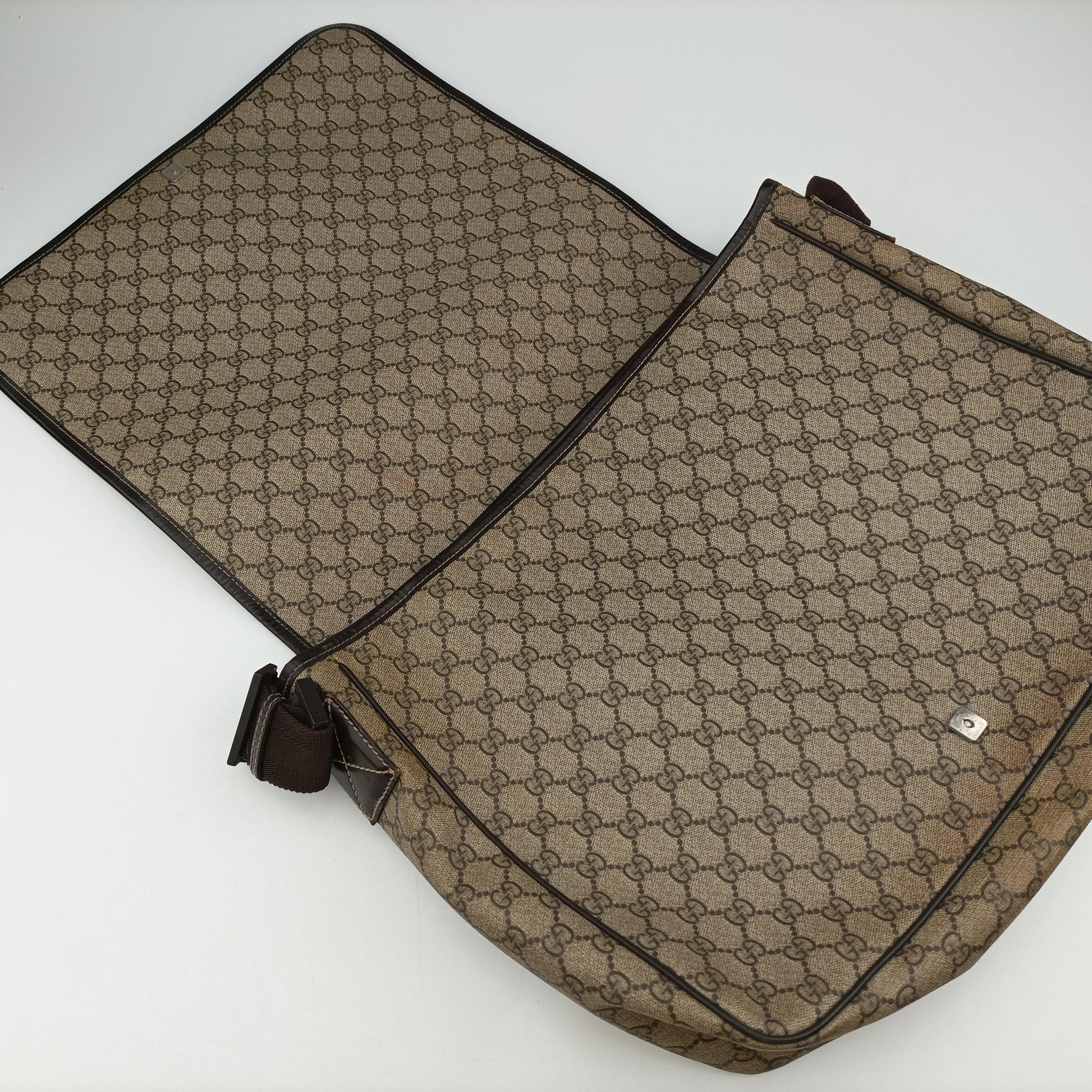 messenger Beige × brown GG canvas×Leather 222291 H5252109メッセンジャー ベージュ × ブラウン GGキャンバス×レザー 222291 H5252109