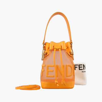 Mon Tresor Mini Bucket Orange mesh×Calf Leather 8BS010 8BS010.AAYS.218.8465ミニ モン トレゾール オレンジ メッシュ×カーフレザー 8BS010 8BS010.AAYS.218.8465