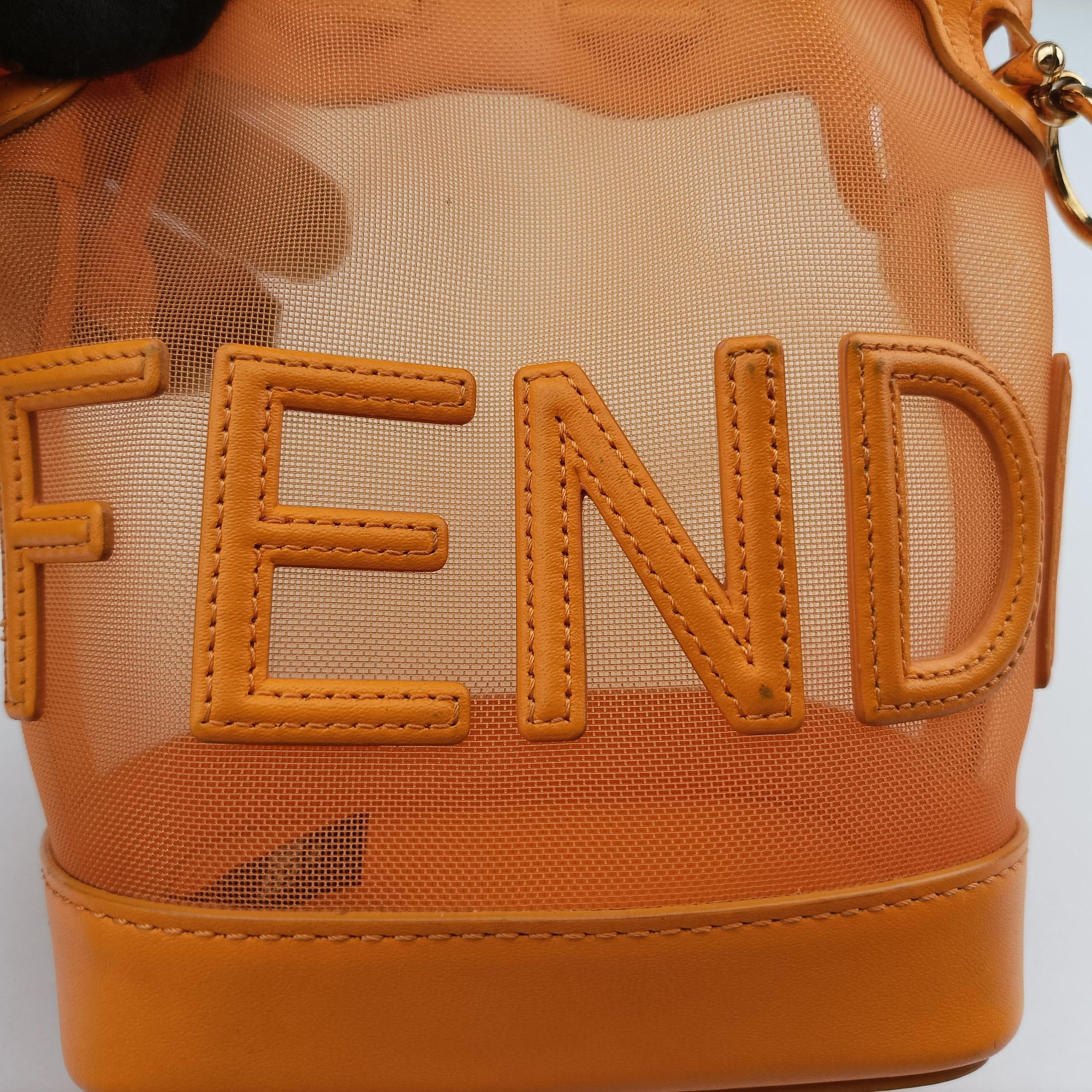Mon Tresor Mini Bucket Orange mesh×Calf Leather 8BS010 8BS010.AAYS.218.8465ミニ モン トレゾール オレンジ メッシュ×カーフレザー 8BS010 8BS010.AAYS.218.8465