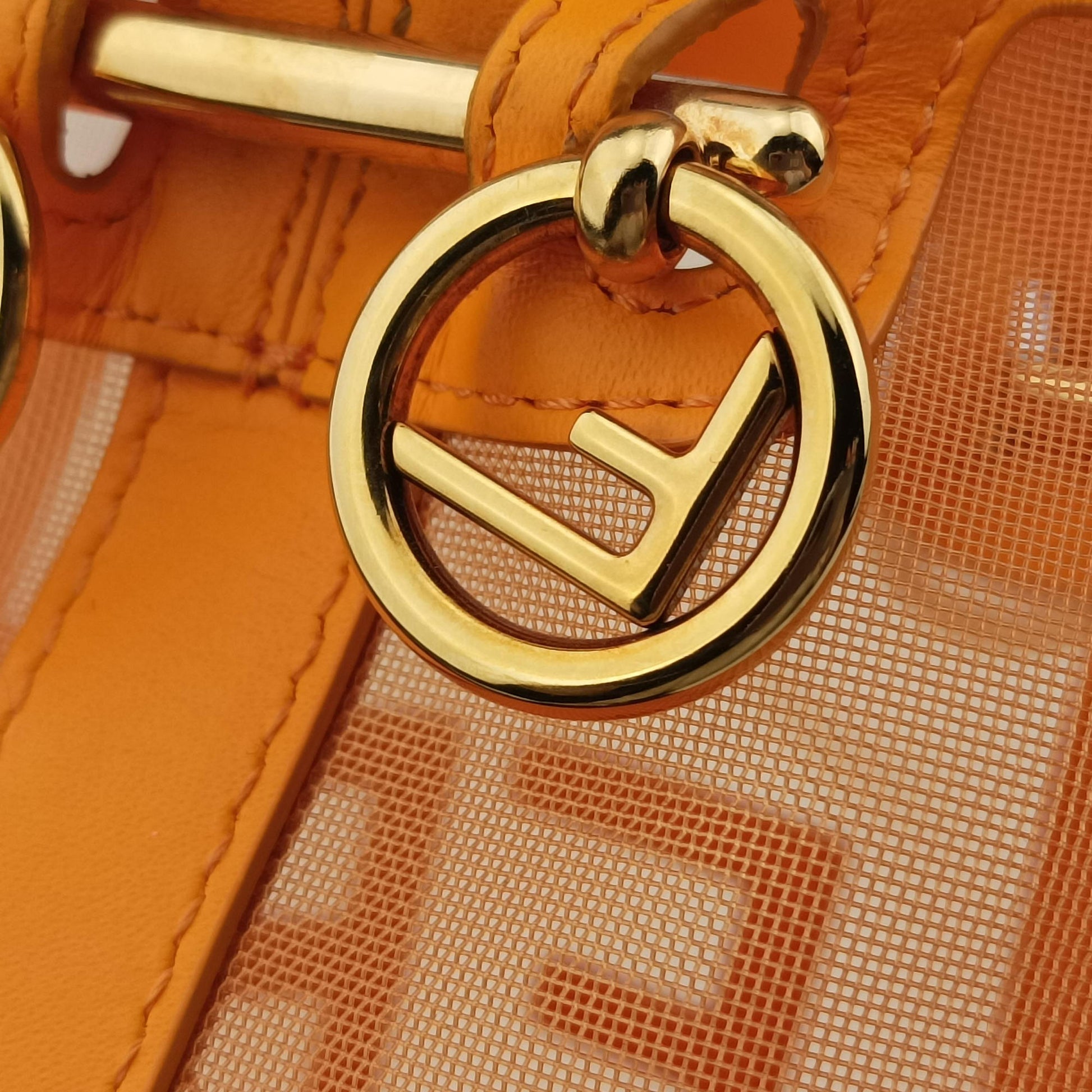 Mon Tresor Mini Bucket Orange mesh×Calf Leather 8BS010 8BS010.AAYS.218.8465ミニ モン トレゾール オレンジ メッシュ×カーフレザー 8BS010 8BS010.AAYS.218.8465