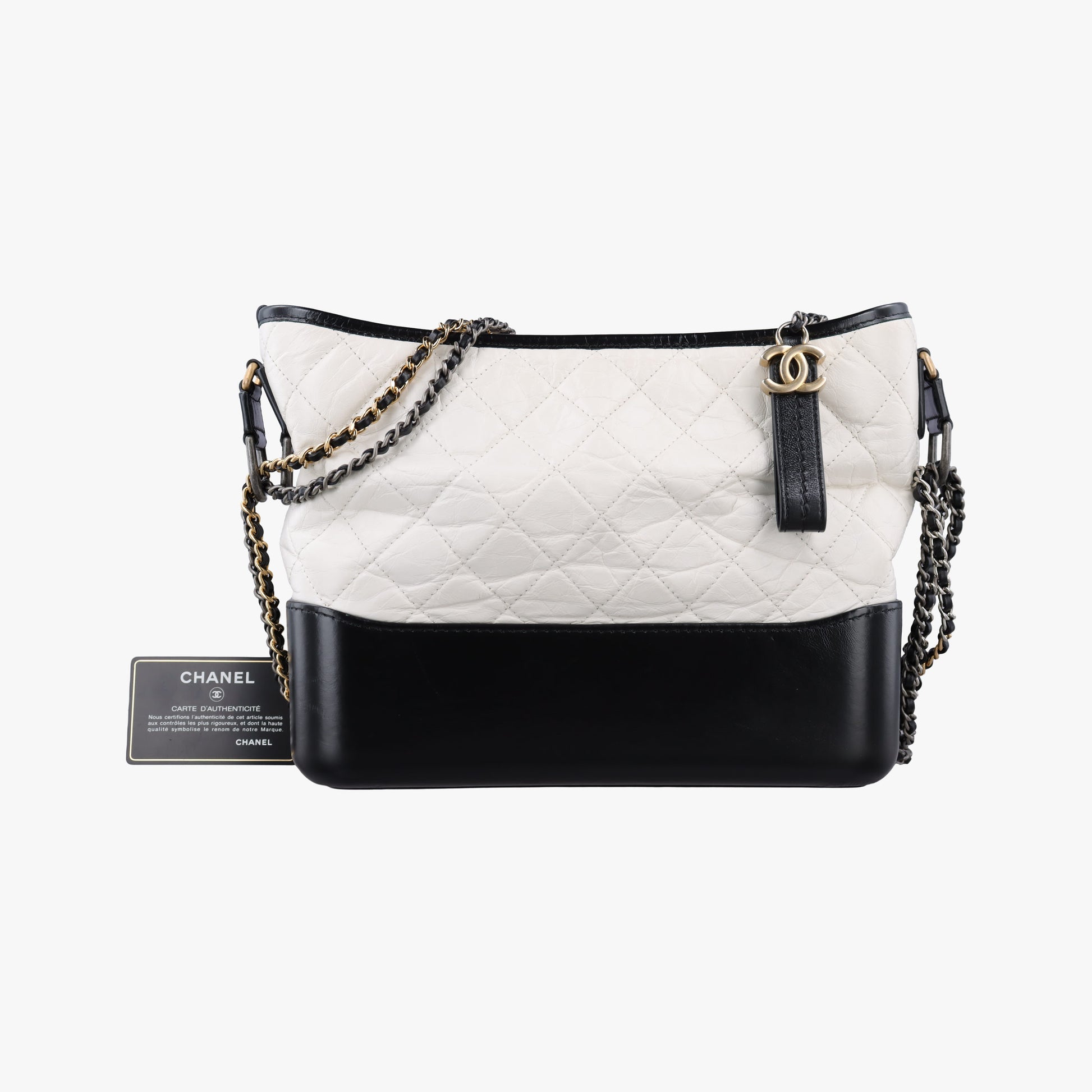 GABRIELLE Black×white lambskin A93824 24573313ガブリエル ブラック×ホワイト ラムスキン A93824 24573313