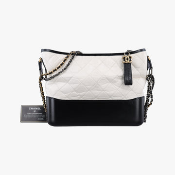 GABRIELLE Black×white lambskin A93824 24573313ガブリエル ブラック×ホワイト ラムスキン A93824 24573313