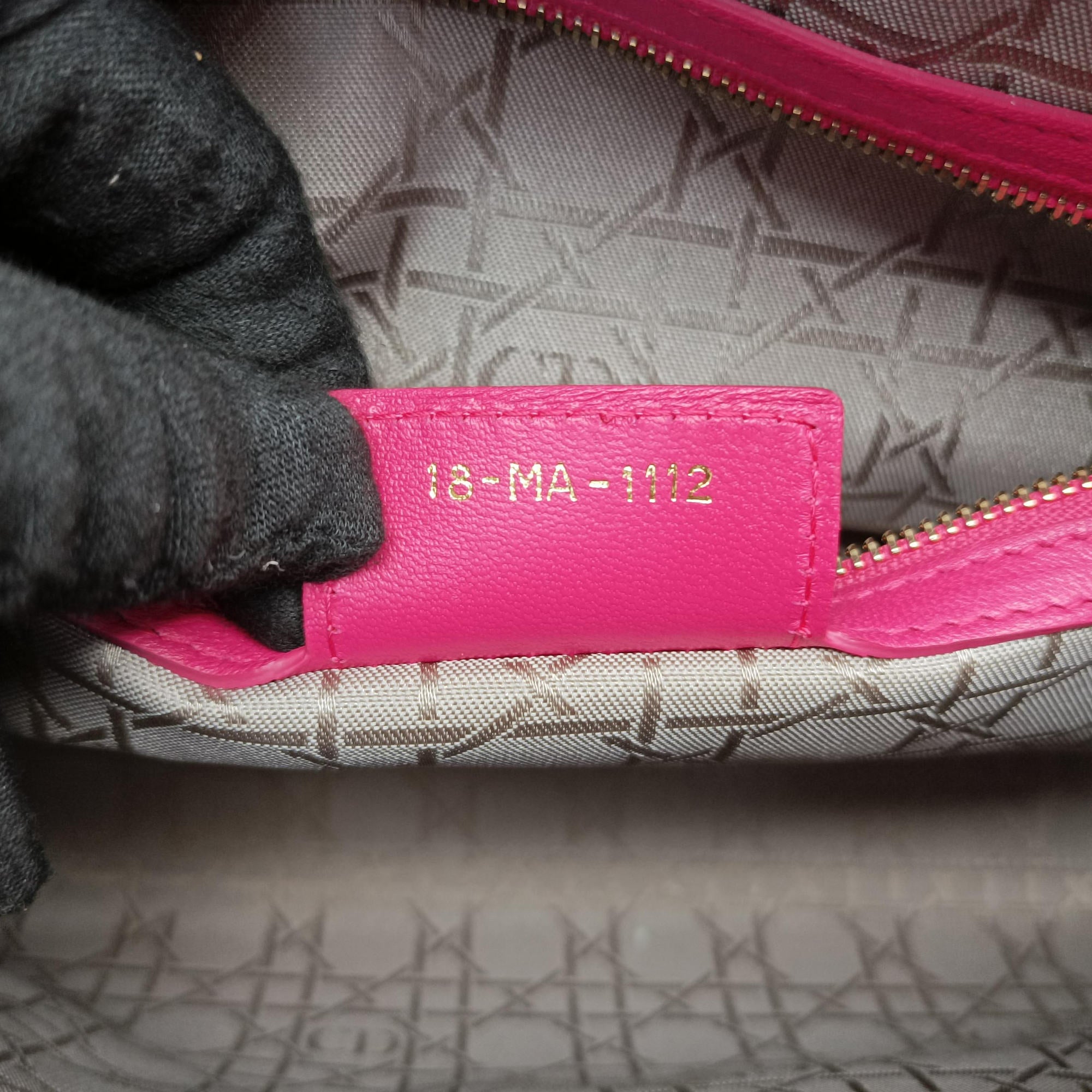 Lady Dior Rose lambskin 18-MA-1112レディディオール ローズ レッド ラムスキン 18-MA-1112