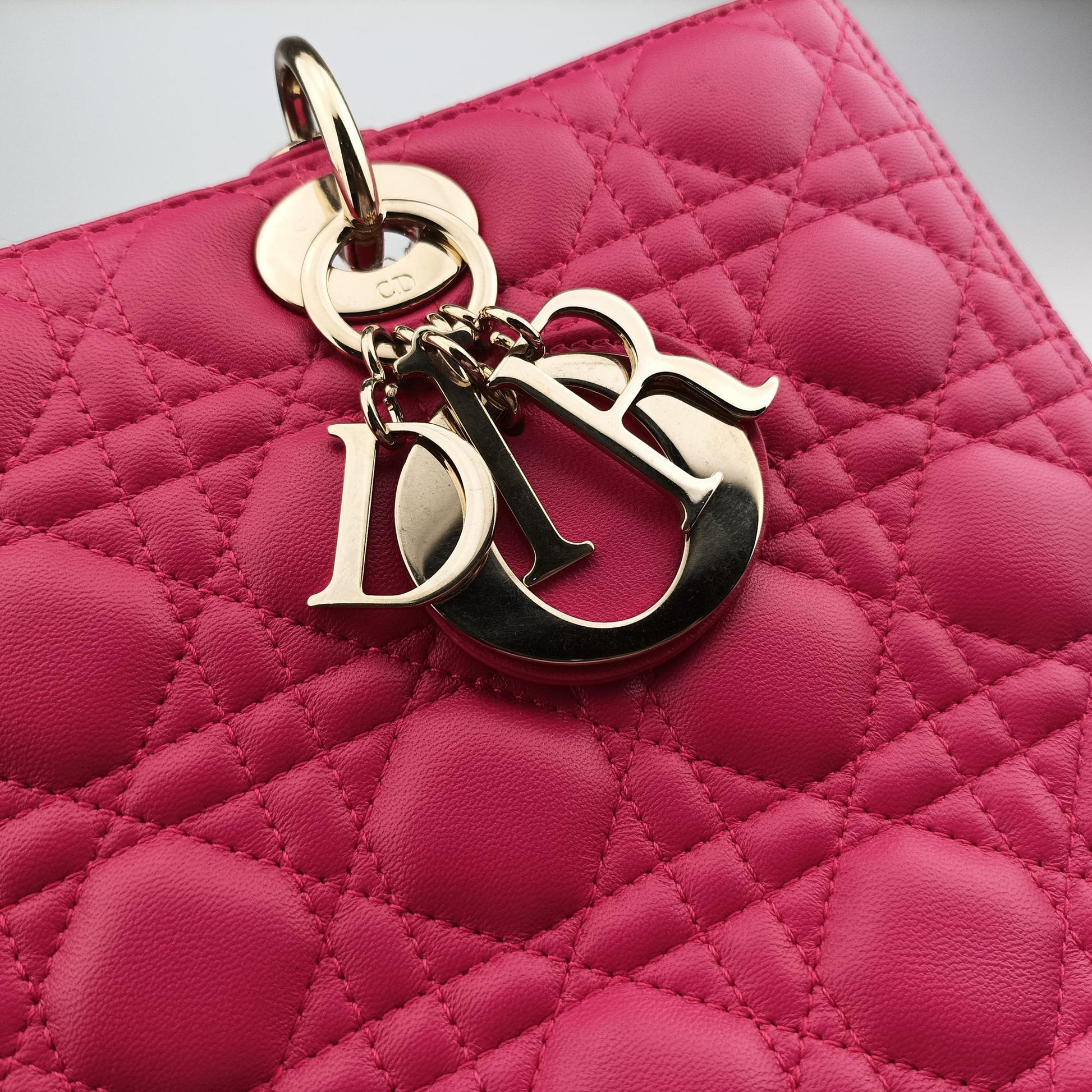 Lady Dior Rose lambskin 18-MA-1112レディディオール ローズ レッド ラムスキン 18-MA-1112