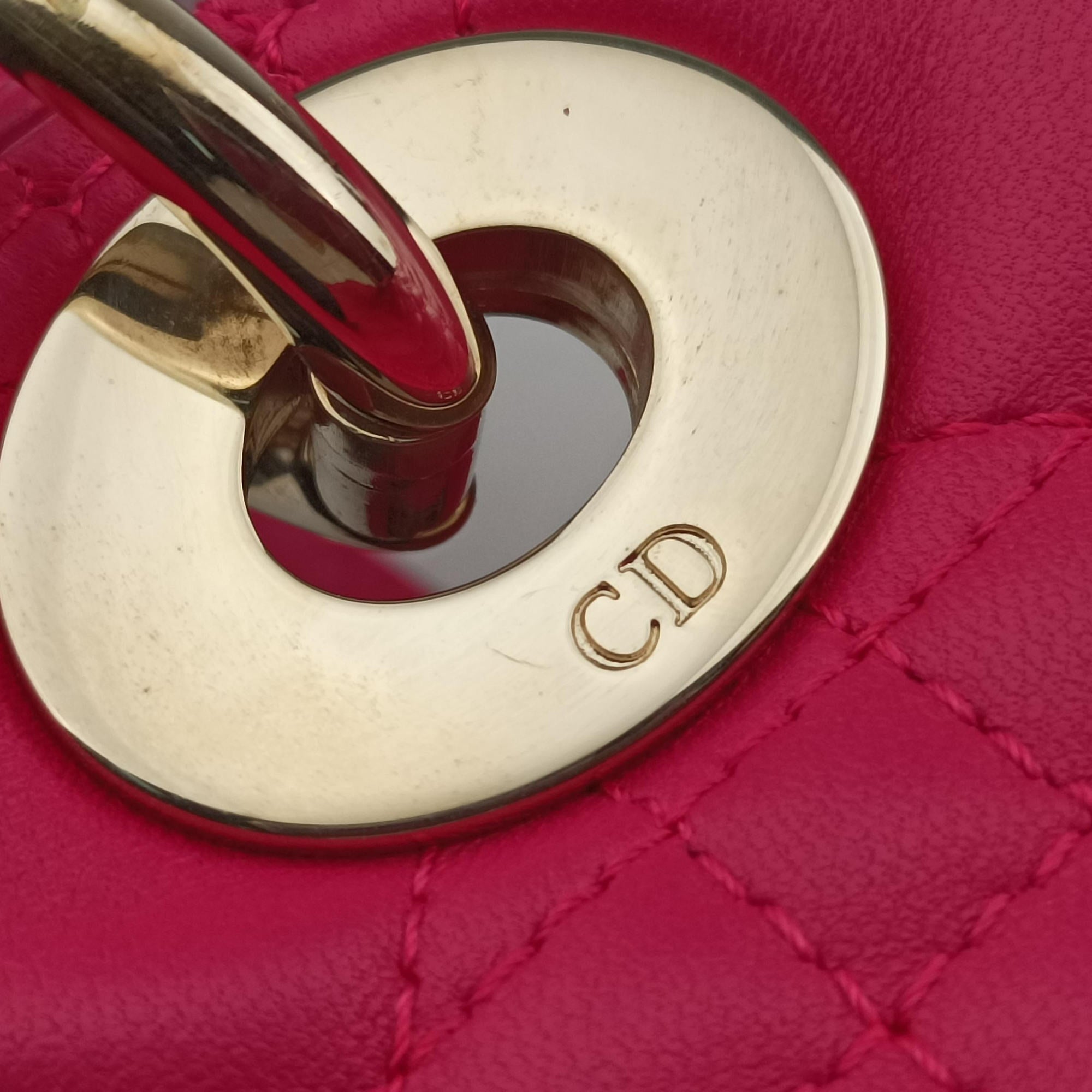 Lady Dior Rose lambskin 18-MA-1112レディディオール ローズ レッド ラムスキン 18-MA-1112