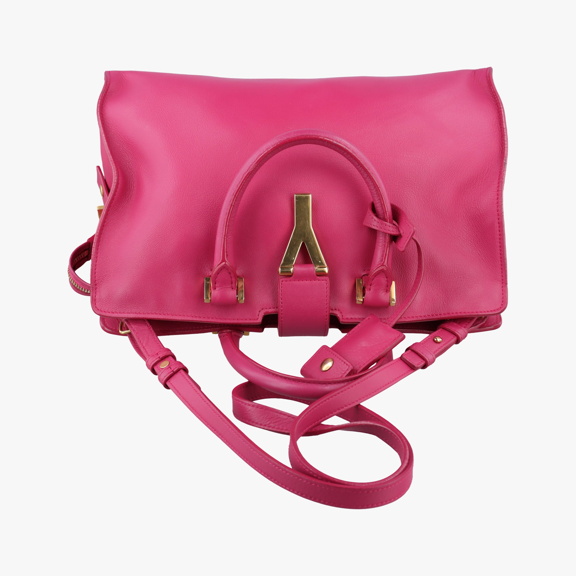 Y Ligne Petit Cabas Rose Leather 311210 311210 .001998Yライン プチカバス ローズ レッド レザー 311210 311210 .001998