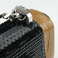 TB structured Black × Brown Leather × Sequins ITBMBMAN35SCATB ストラクチャード ブラック × ブラウン レザー × スパンコール ITBMBMAN35SCA
