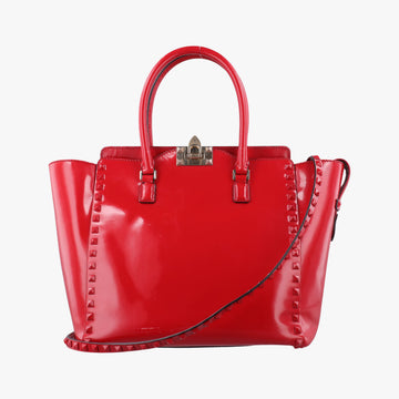 Rockstud Red Patent Leather Lot number unknownロックスタッズ レッド パテント 製番不明