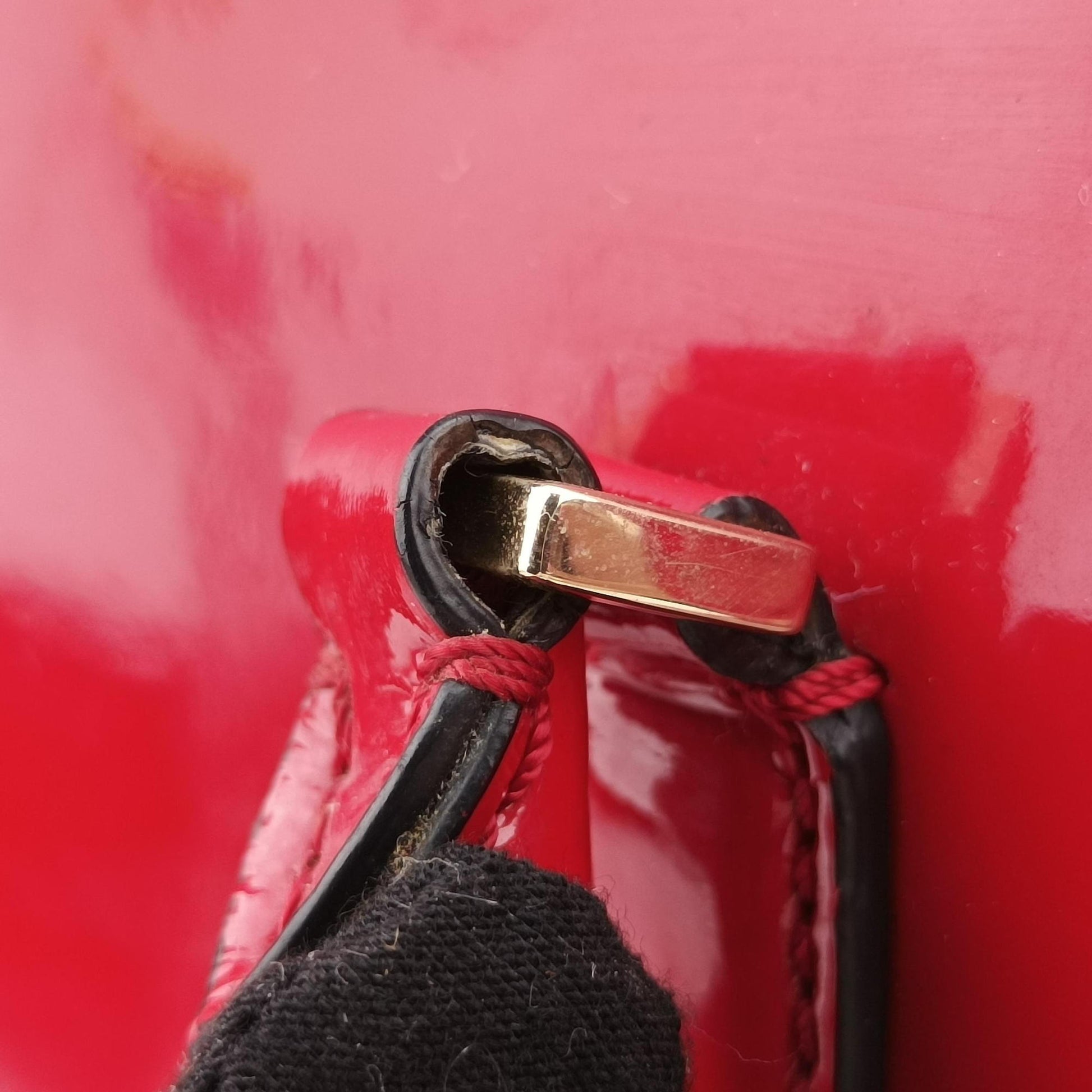 Rockstud Red Patent Leather Lot number unknownロックスタッズ レッド パテント 製番不明