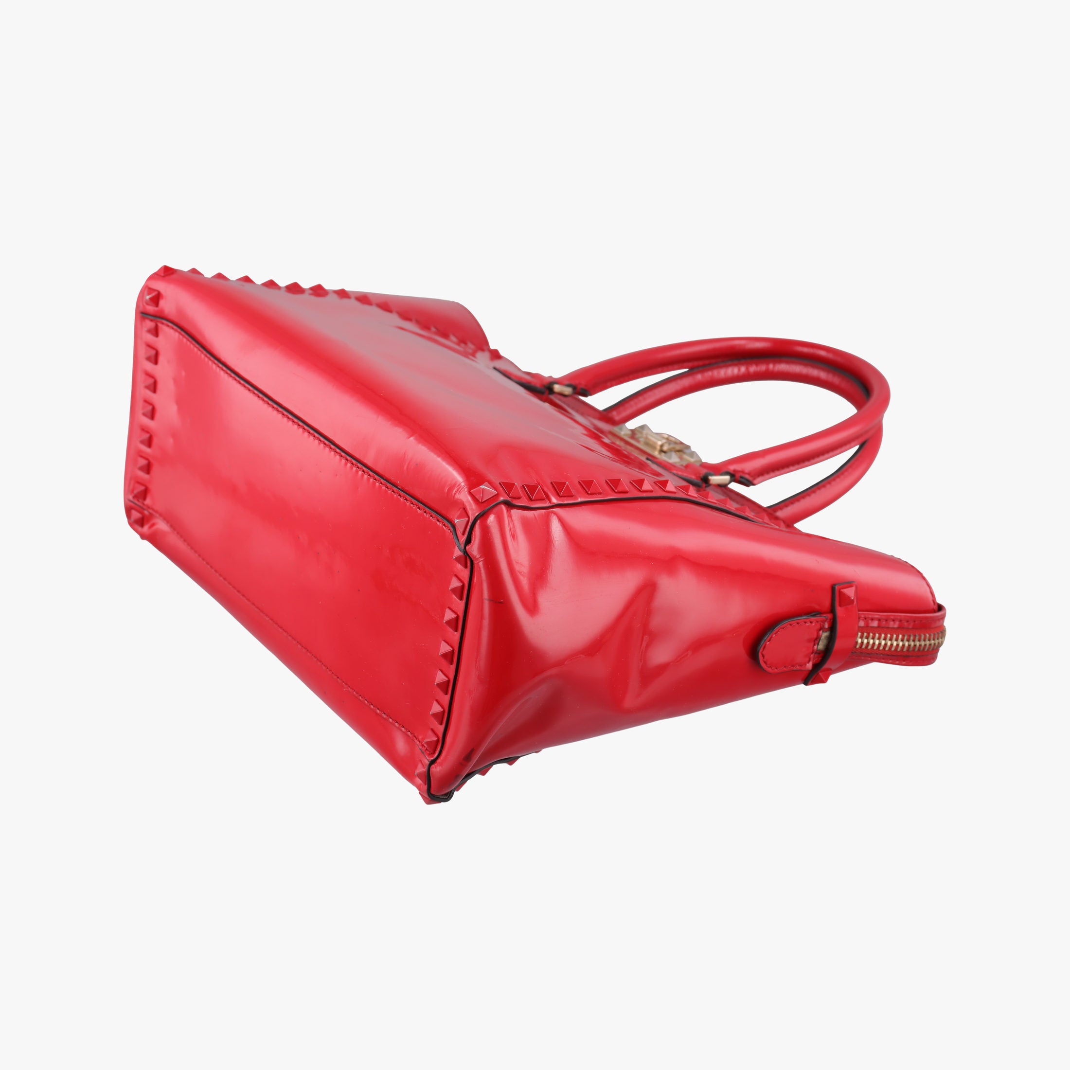 Rockstud Red Patent Leather Lot number unknownロックスタッズ レッド パテント 製番不明
