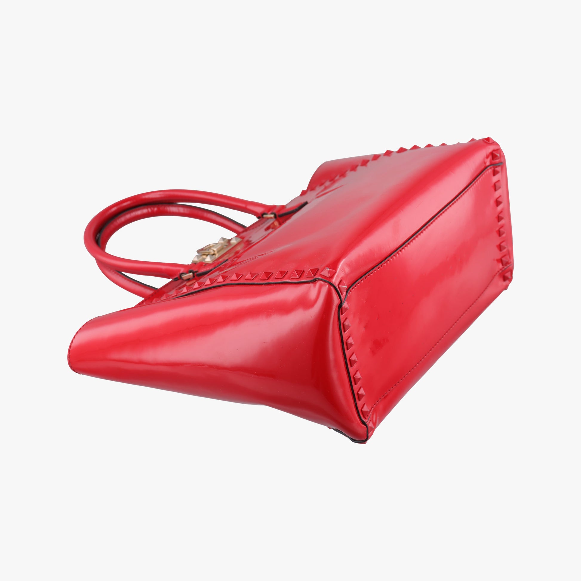 Rockstud Red Patent Leather Lot number unknownロックスタッズ レッド パテント 製番不明