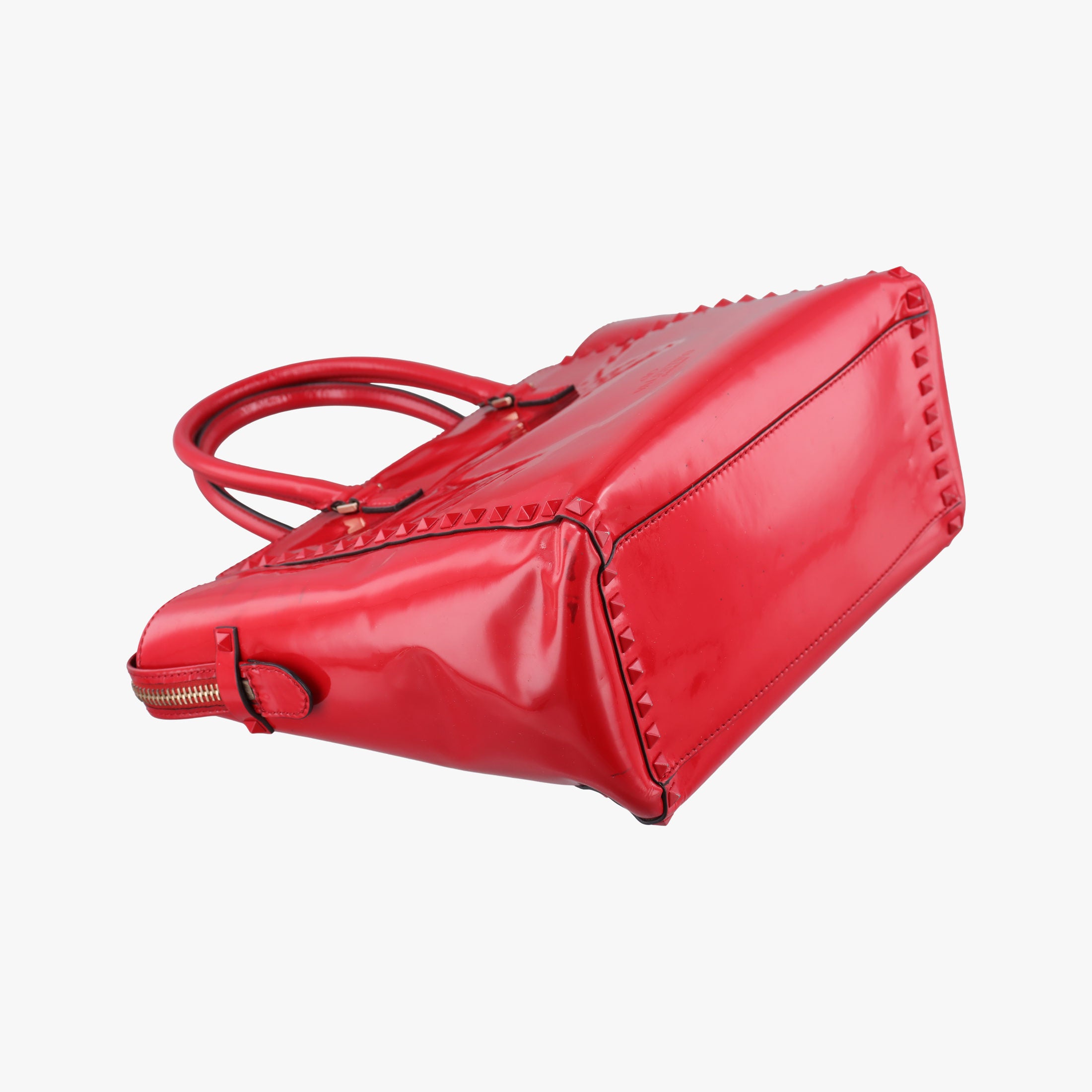 Rockstud Red Patent Leather Lot number unknownロックスタッズ レッド パテント 製番不明