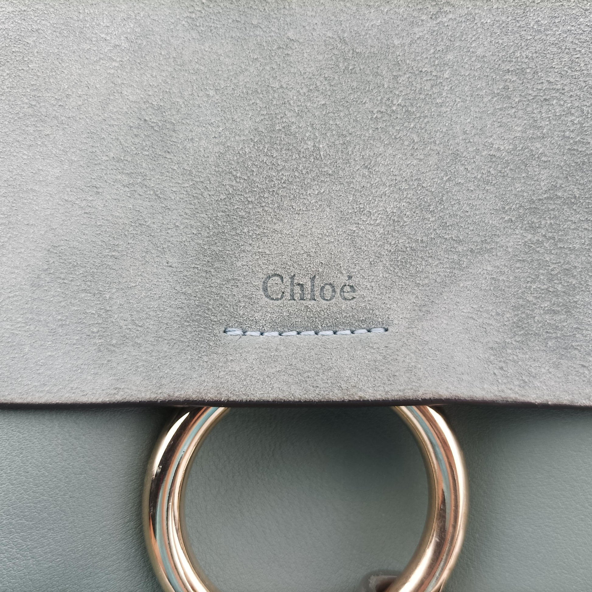 FAYE mini Blue Suede × leather 04 17 70 65 2フェイ ミニ ブルー スエード×レザー 04 17 70 65 2