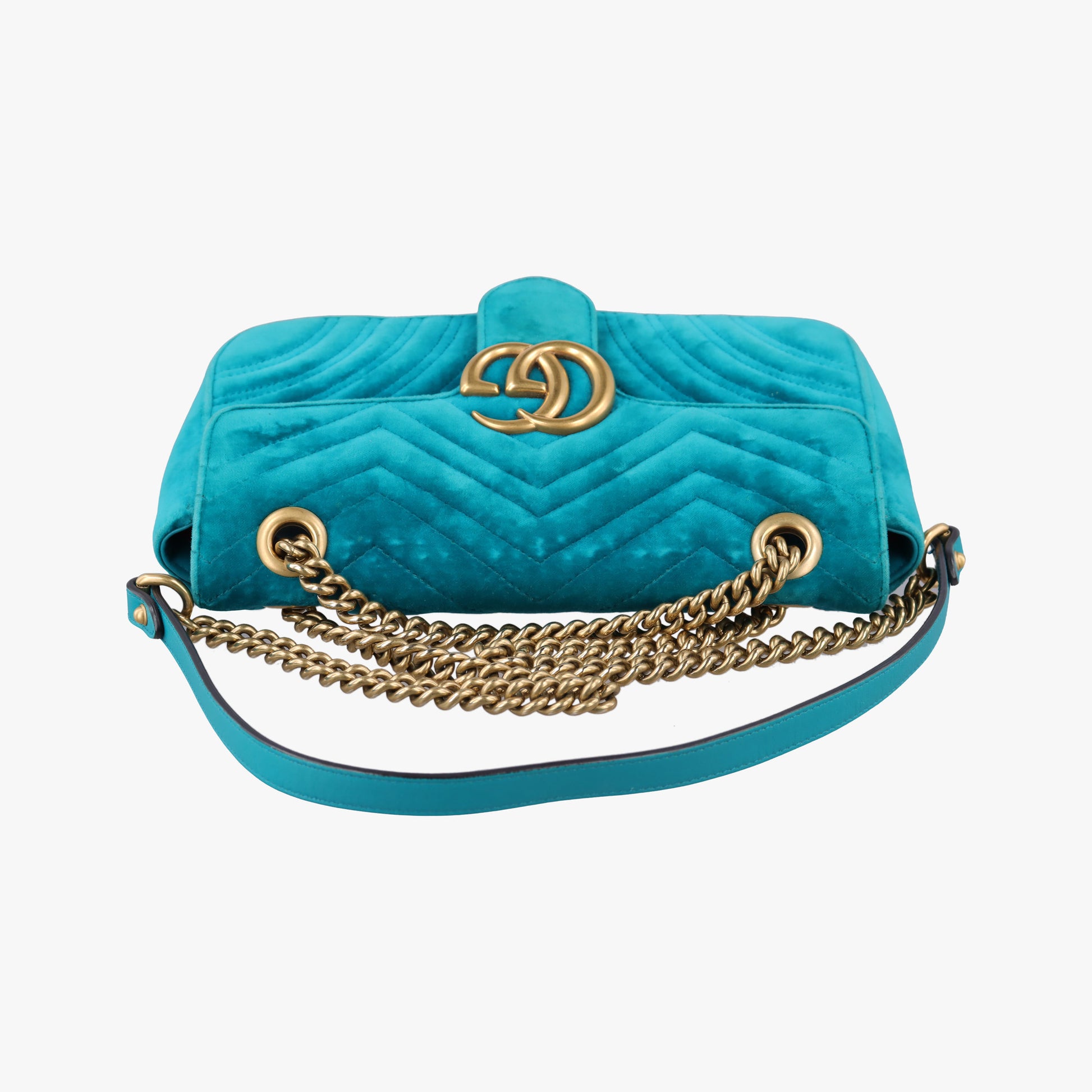 GG Marmont Blue velour 443497 H023704654GGマーモント ブルー ベロア 443497 H023704654