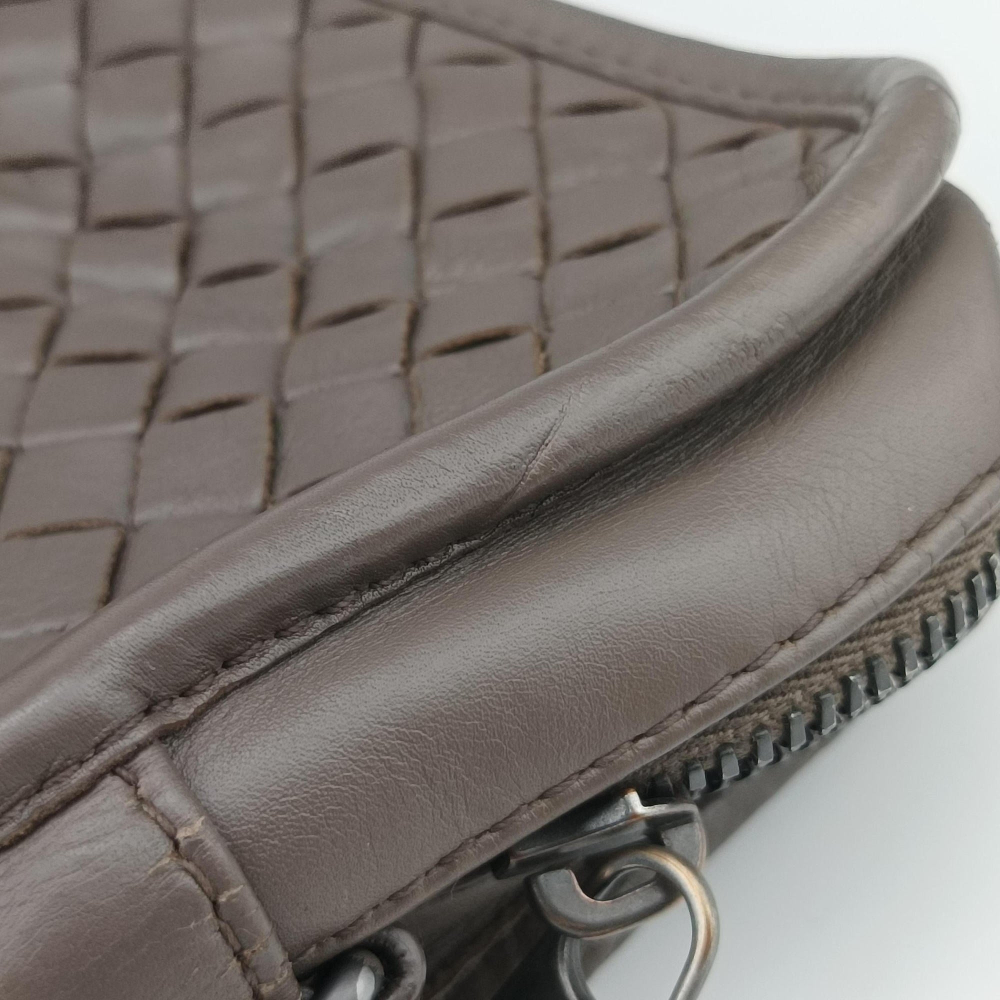 Intrecciato Brown lambskin B00836935Hイントレチャート ブラウン ラムスキン B00836935H