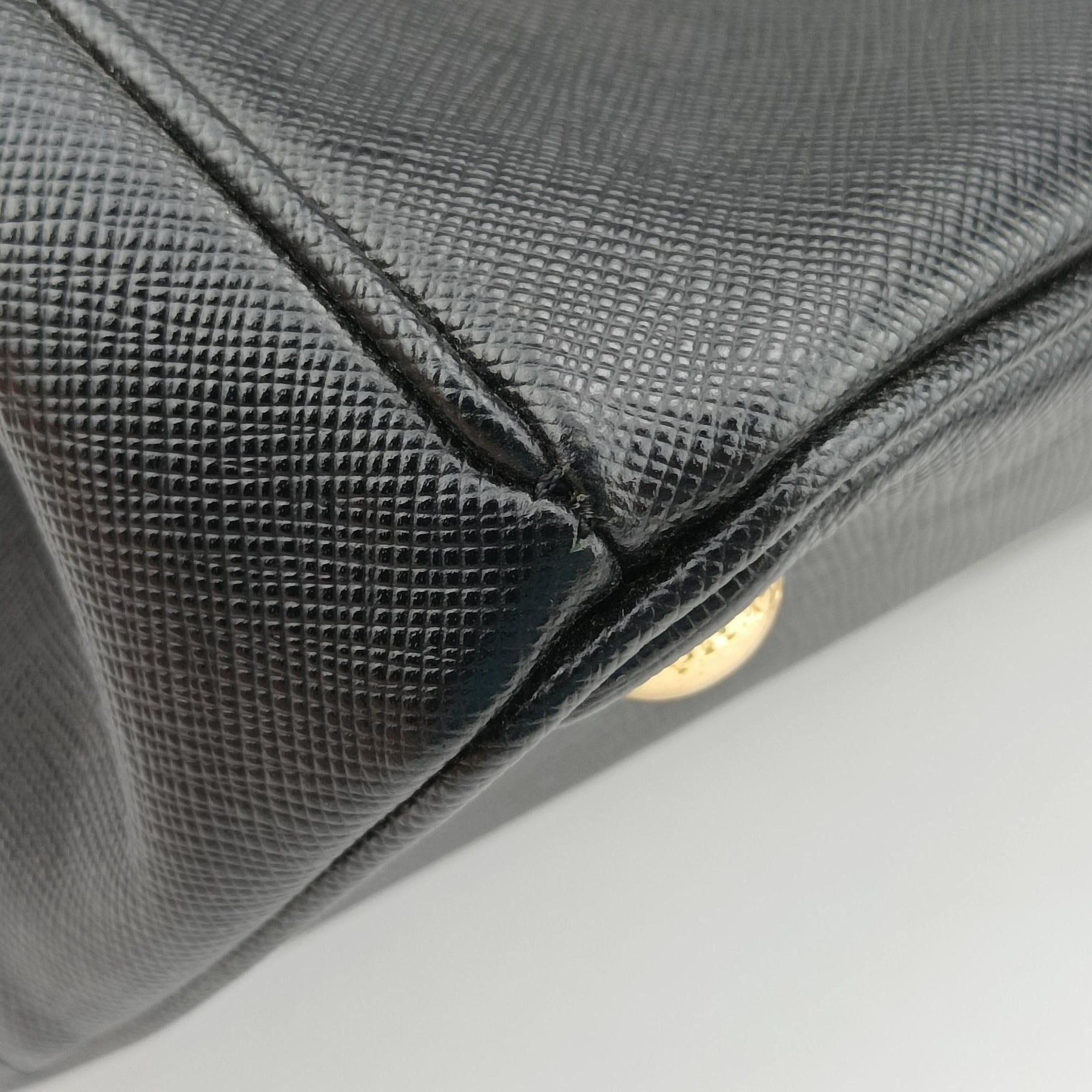 Galleria Black SAFFIANO Leather 1BA274 158 31/Uガレリア ブラック サフィアーノレザー 1BA274 158 31/U