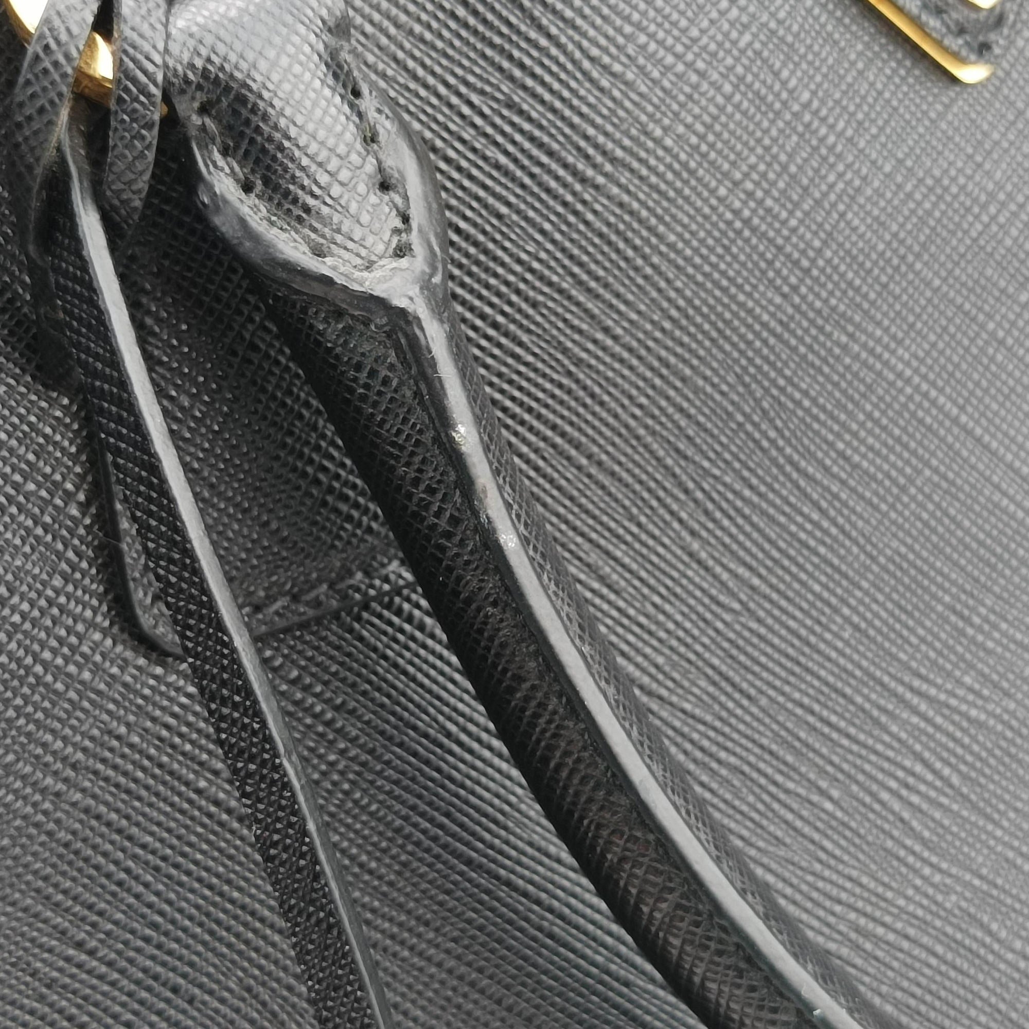 Galleria Black SAFFIANO Leather 1BA274 158 31/Uガレリア ブラック サフィアーノレザー 1BA274 158 31/U