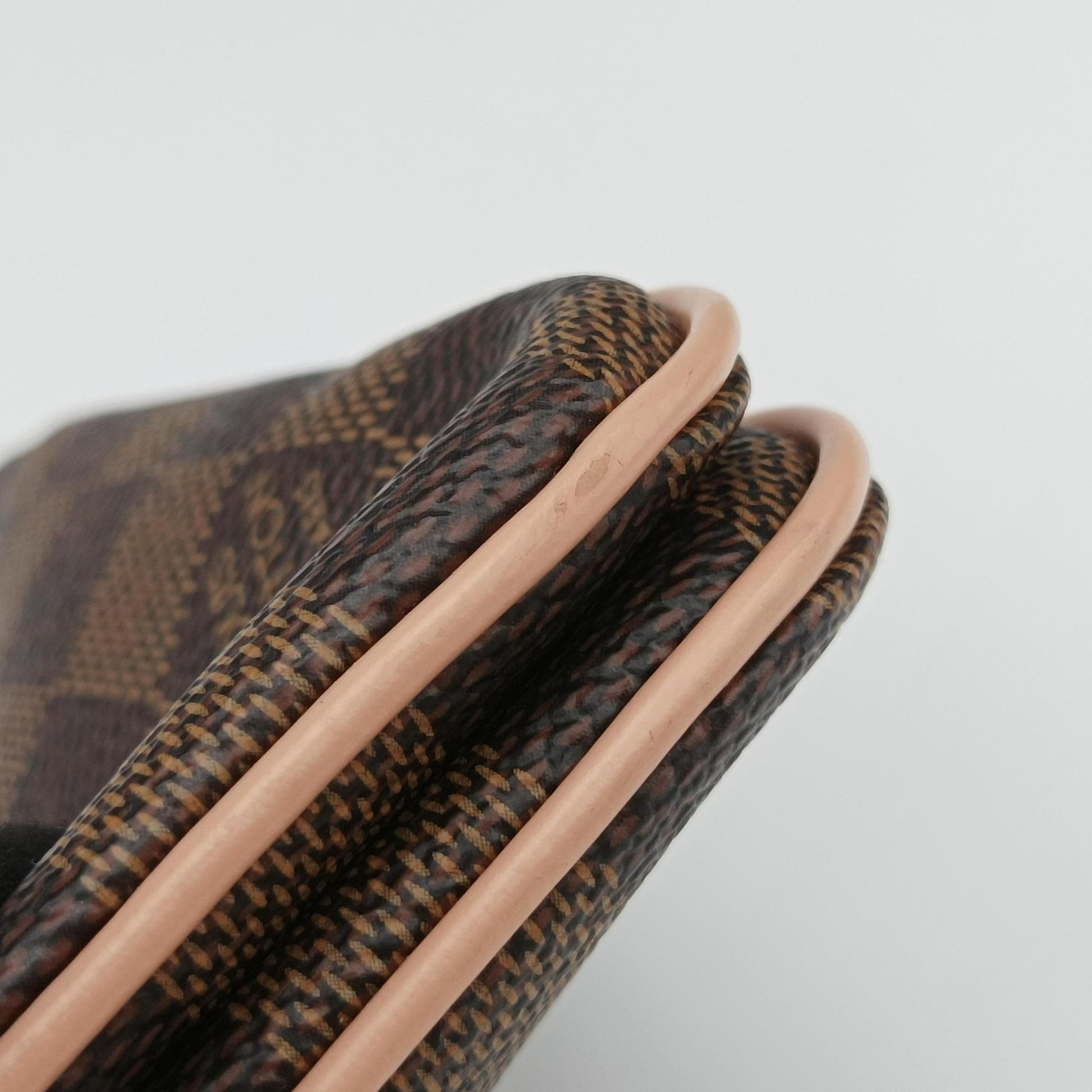 Pochette Double Zip EBENE×Rose Ballerine Damier Canvas N60254 MI4129ポシェット ドゥーブルジップ エベーヌ×ローズバレリーヌ ダミエキャンバス N60254 MI4129