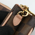 Pochette Double Zip EBENE×Rose Ballerine Damier Canvas N60254 MI4129ポシェット ドゥーブルジップ エベーヌ×ローズバレリーヌ ダミエキャンバス N60254 MI4129