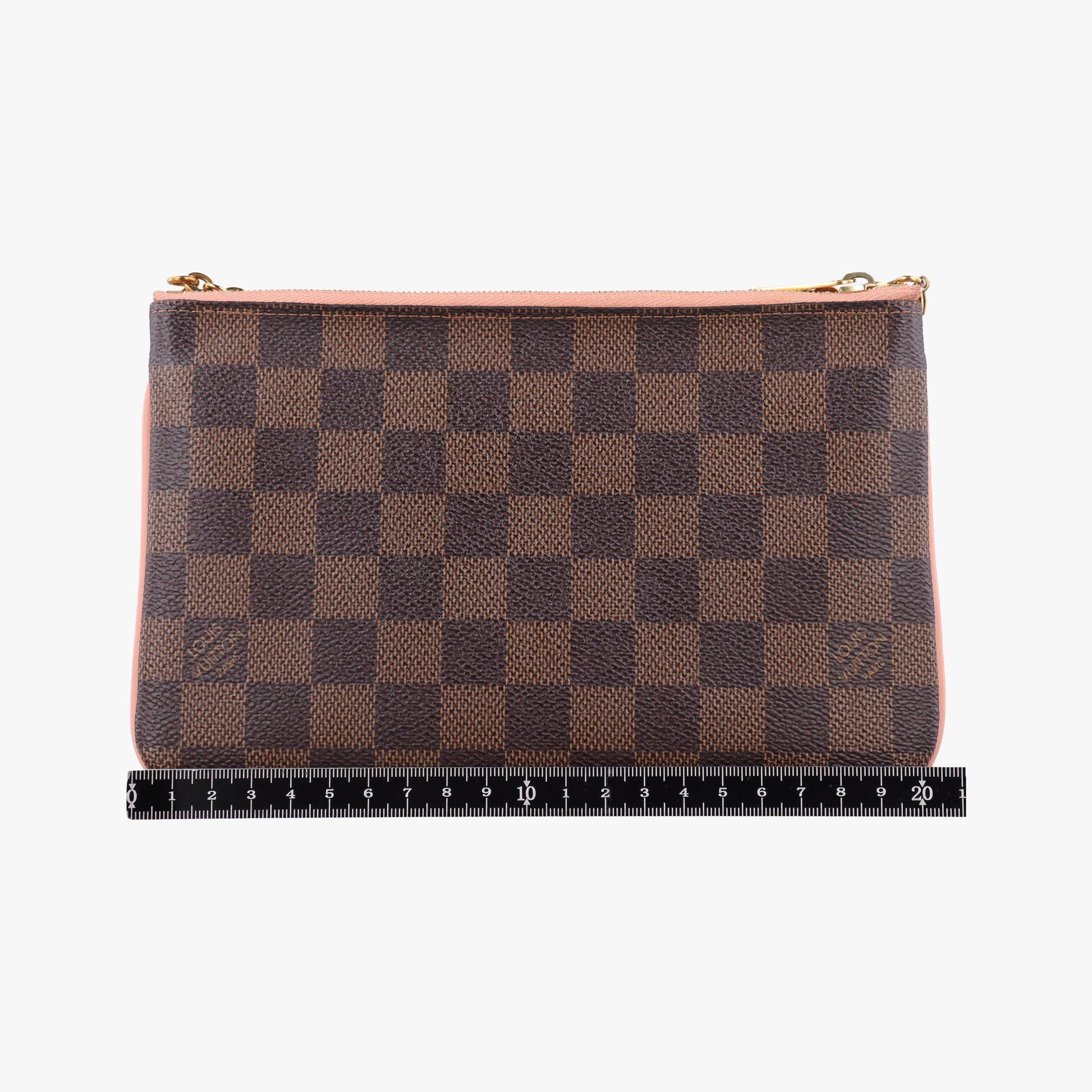 Pochette Double Zip EBENE×Rose Ballerine Damier Canvas N60254 MI4129ポシェット ドゥーブルジップ エベーヌ×ローズバレリーヌ ダミエキャンバス N60254 MI4129