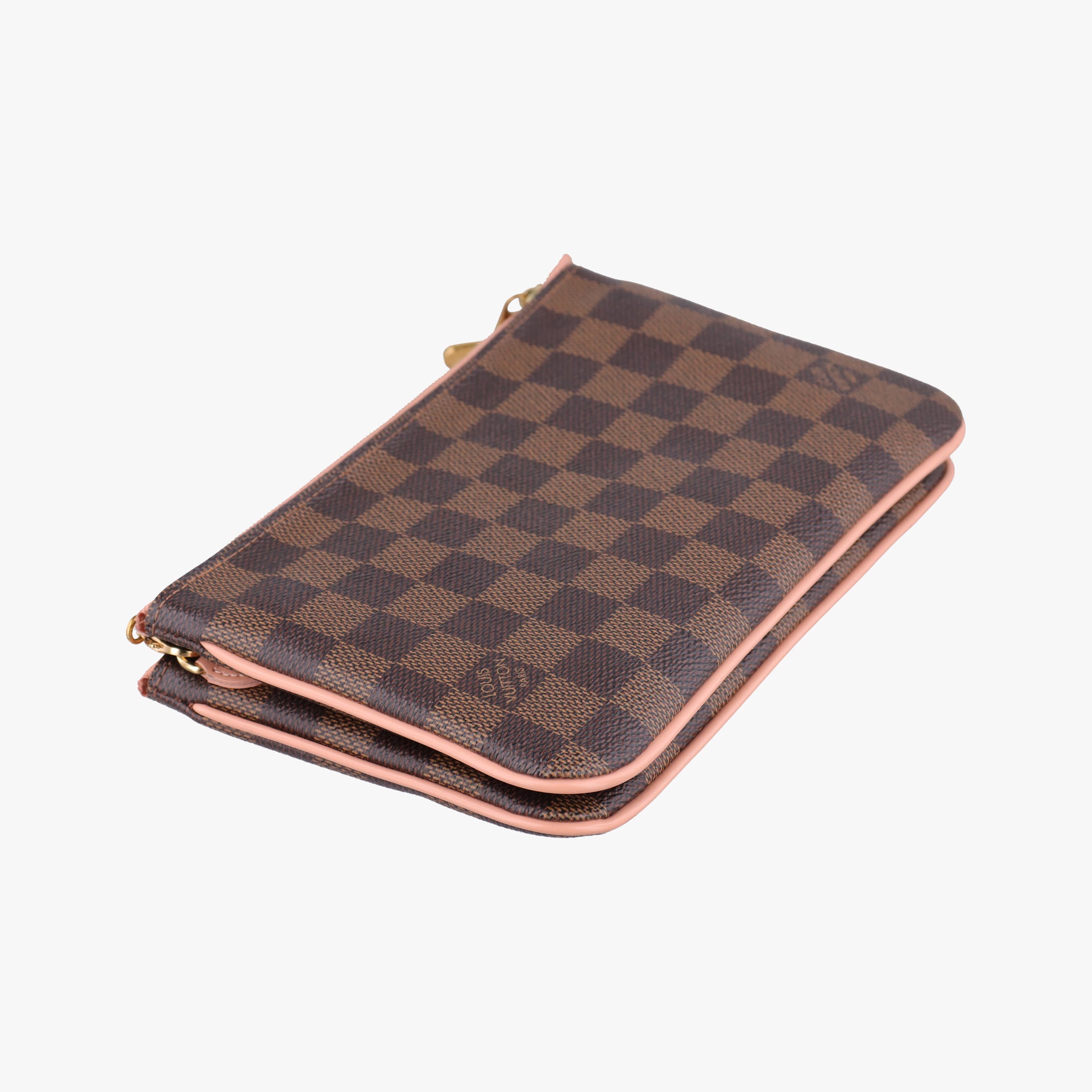 Pochette Double Zip EBENE×Rose Ballerine Damier Canvas N60254 MI4129ポシェット ドゥーブルジップ エベーヌ×ローズバレリーヌ ダミエキャンバス N60254 MI4129