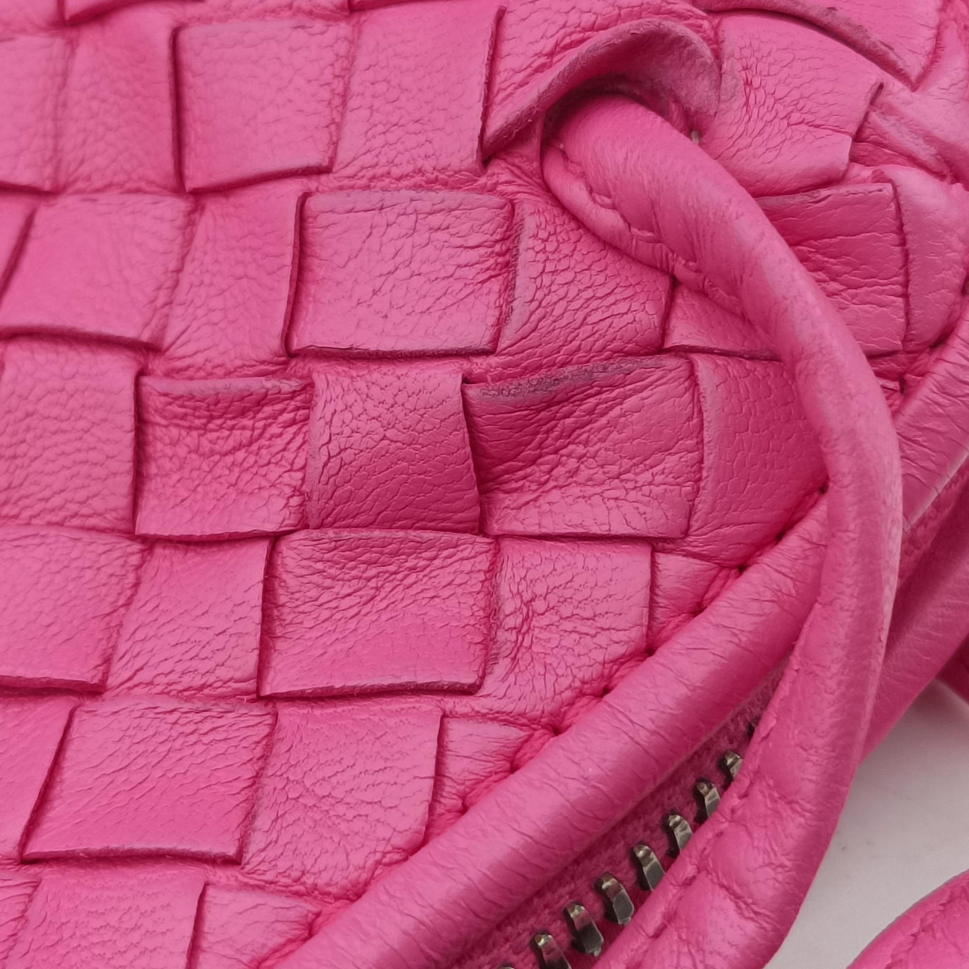NODINI Intrecciato Rose lambskin B03158293Yノディーニ イントレチャート ローズ レッド ラムスキン B03158293Y