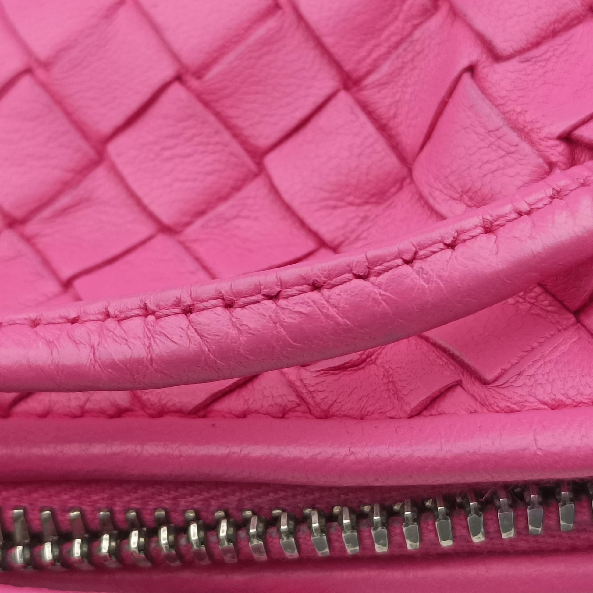 NODINI Intrecciato Rose lambskin B03158293Yノディーニ イントレチャート ローズ レッド ラムスキン B03158293Y