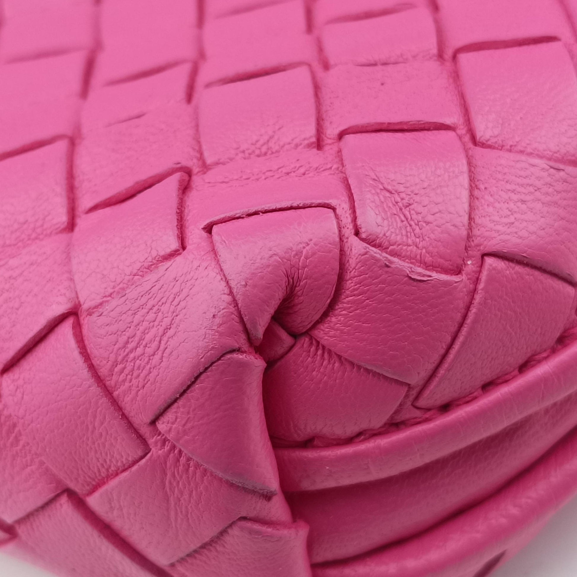 NODINI Intrecciato Rose lambskin B03158293Yノディーニ イントレチャート ローズ レッド ラムスキン B03158293Y