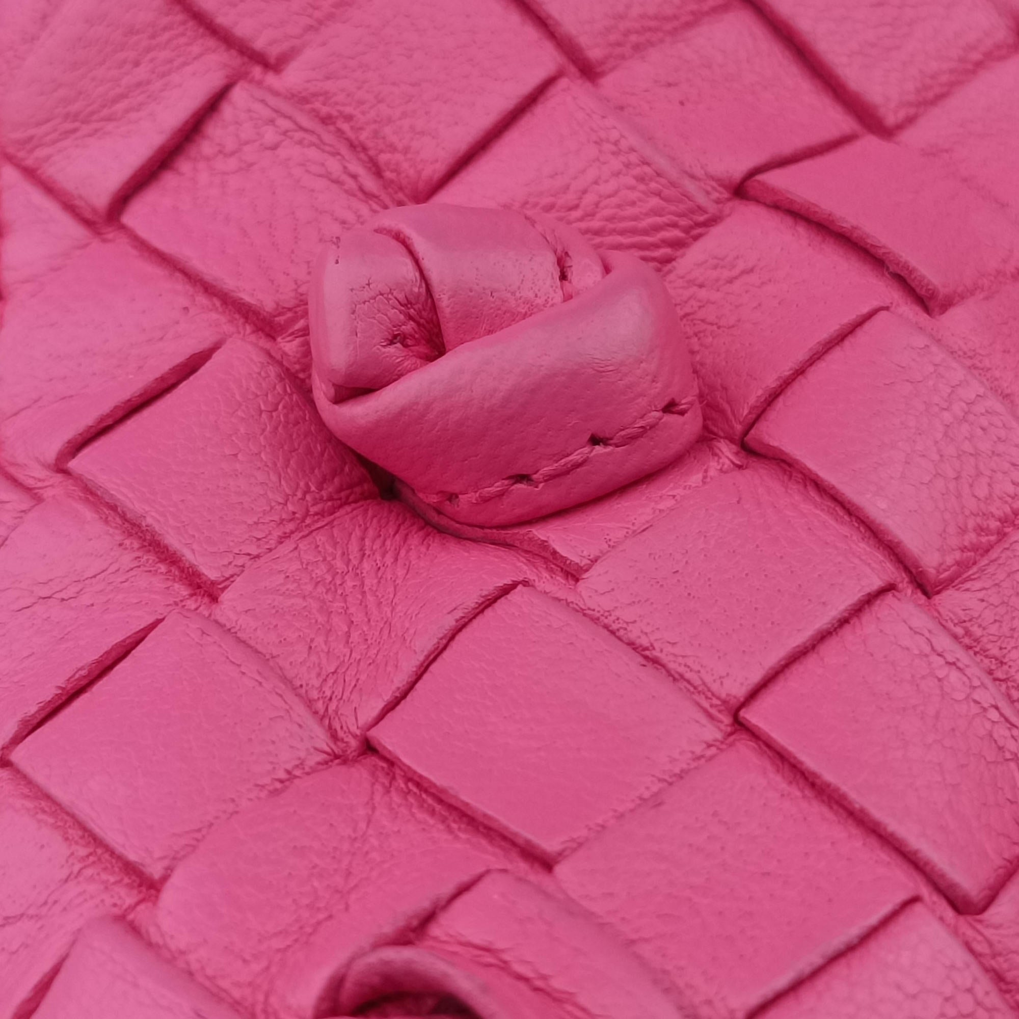 NODINI Intrecciato Rose lambskin B03158293Yノディーニ イントレチャート ローズ レッド ラムスキン B03158293Y