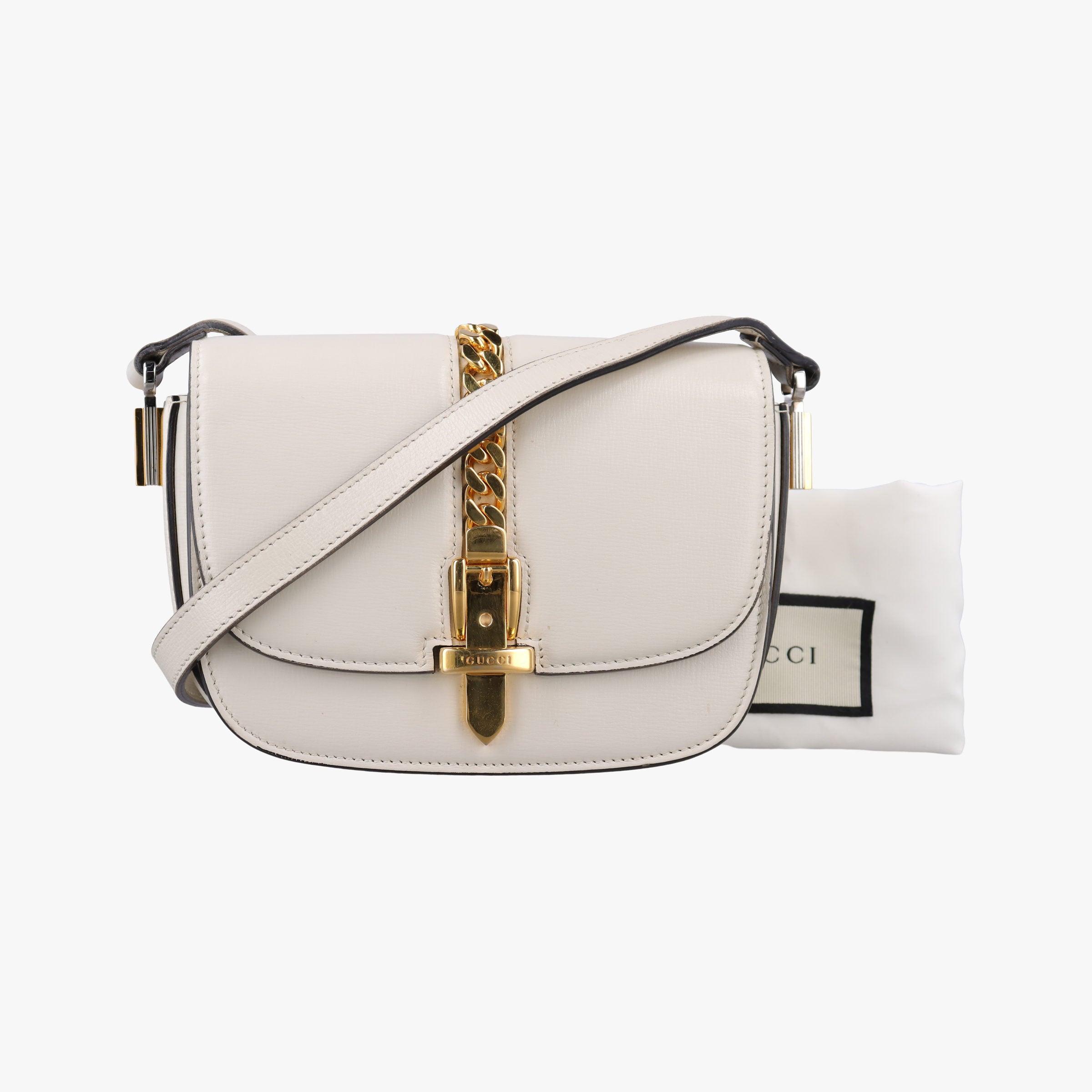 Sylvie 1969 Mini White Leather 615965 G033321980シルヴィ 1969 ホワイト レザー 615965 G033321980