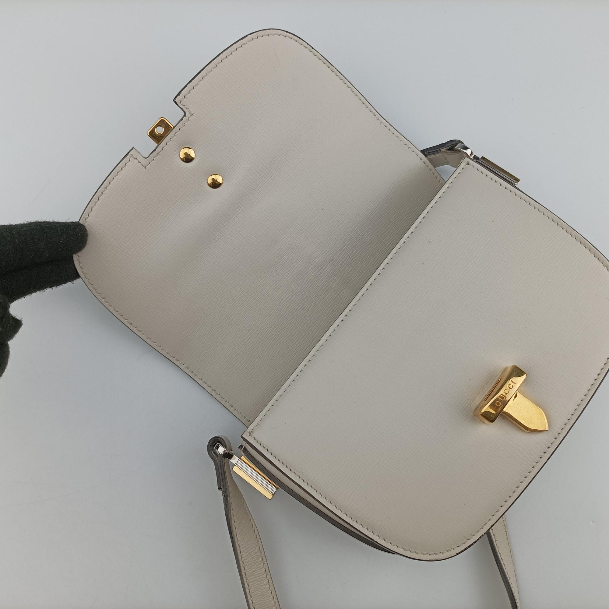 Sylvie 1969 Mini White Leather 615965 G033321980シルヴィ 1969 ホワイト レザー 615965 G033321980
