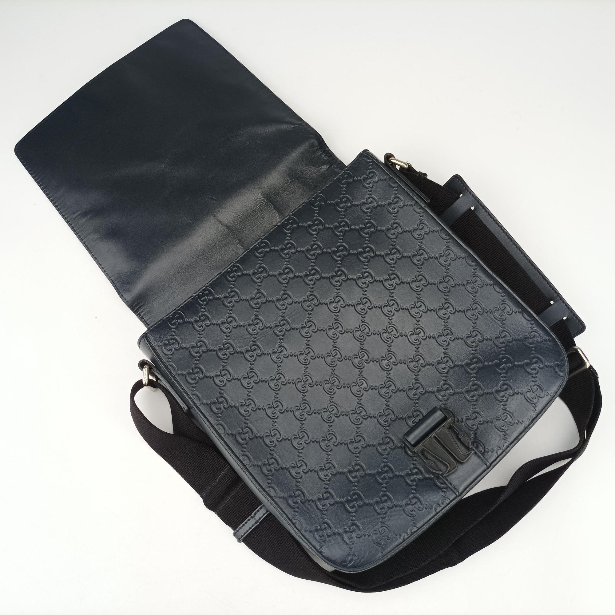 GG Plus GG Supreme Navy Leather 406368 A021227868GGプラス GGスプリーム ネイビー レザー 406368 A021227868