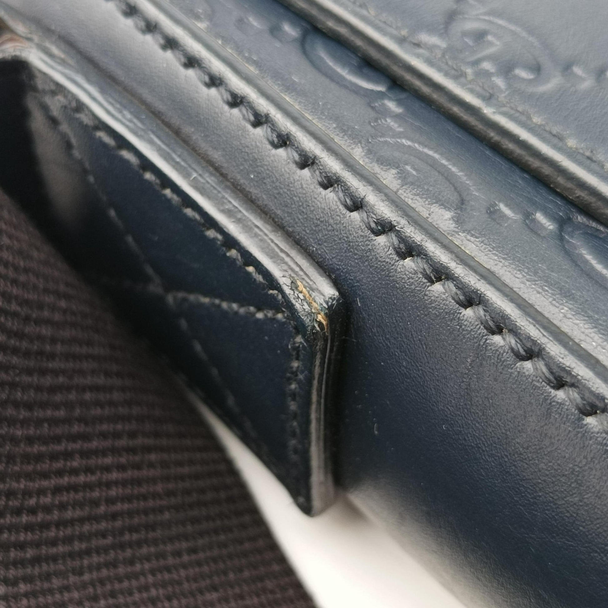 GG Plus GG Supreme Navy Leather 406368 A021227868GGプラス GGスプリーム ネイビー レザー 406368 A021227868