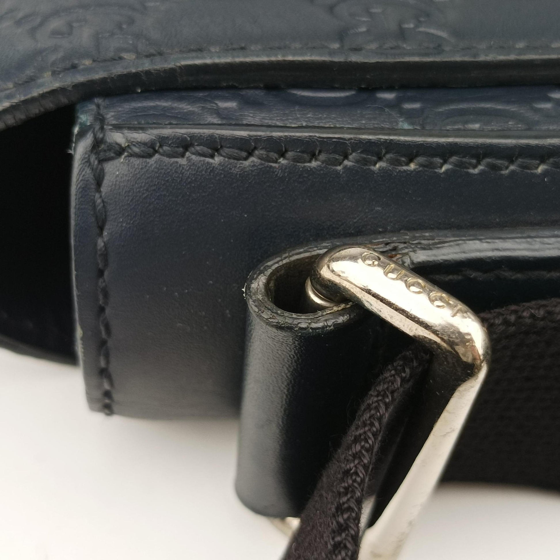 GG Plus GG Supreme Navy Leather 406368 A021227868GGプラス GGスプリーム ネイビー レザー 406368 A021227868