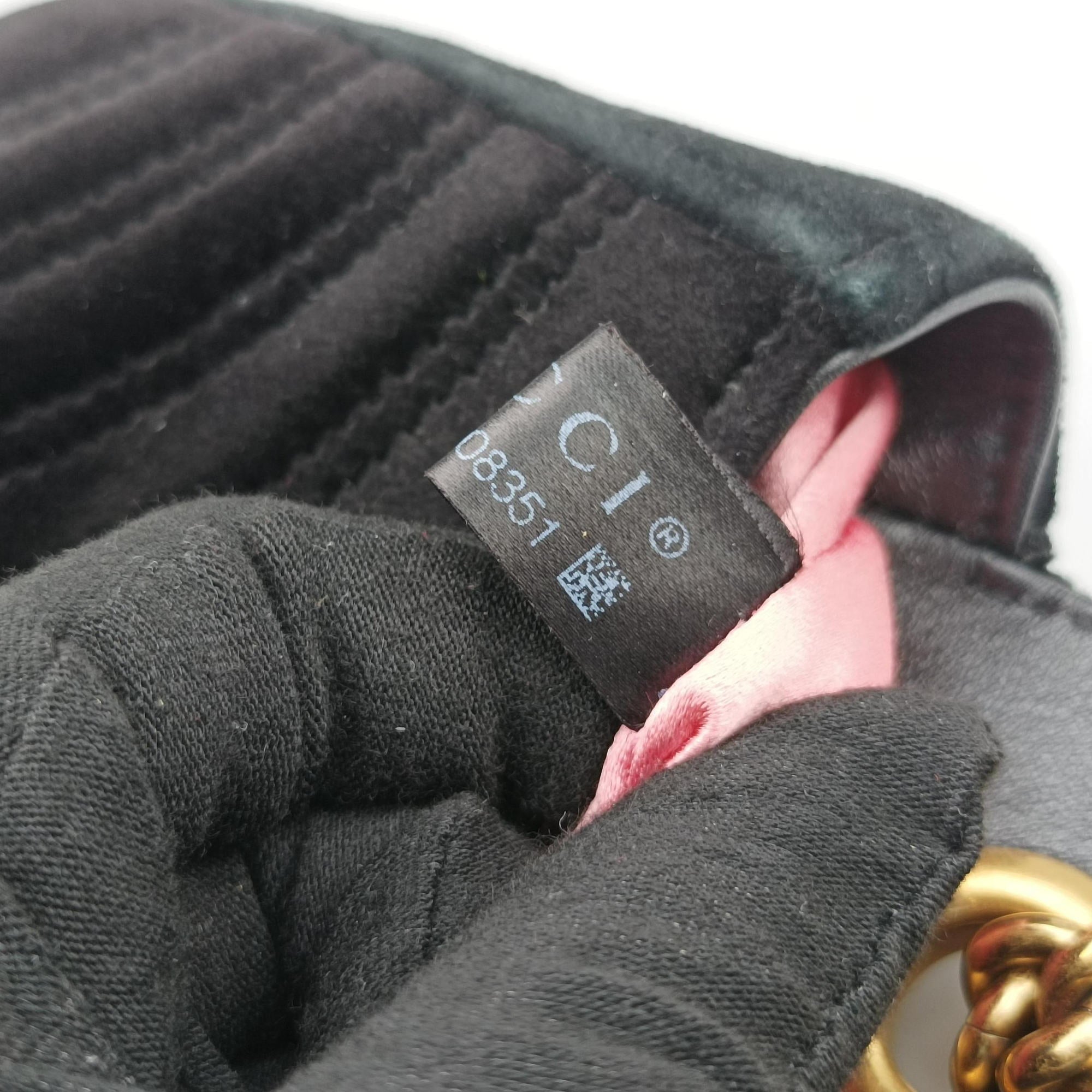 GG Marmont Black velour 446744 G021908351GGマーモント ブラック ベロア 446744 G021908351